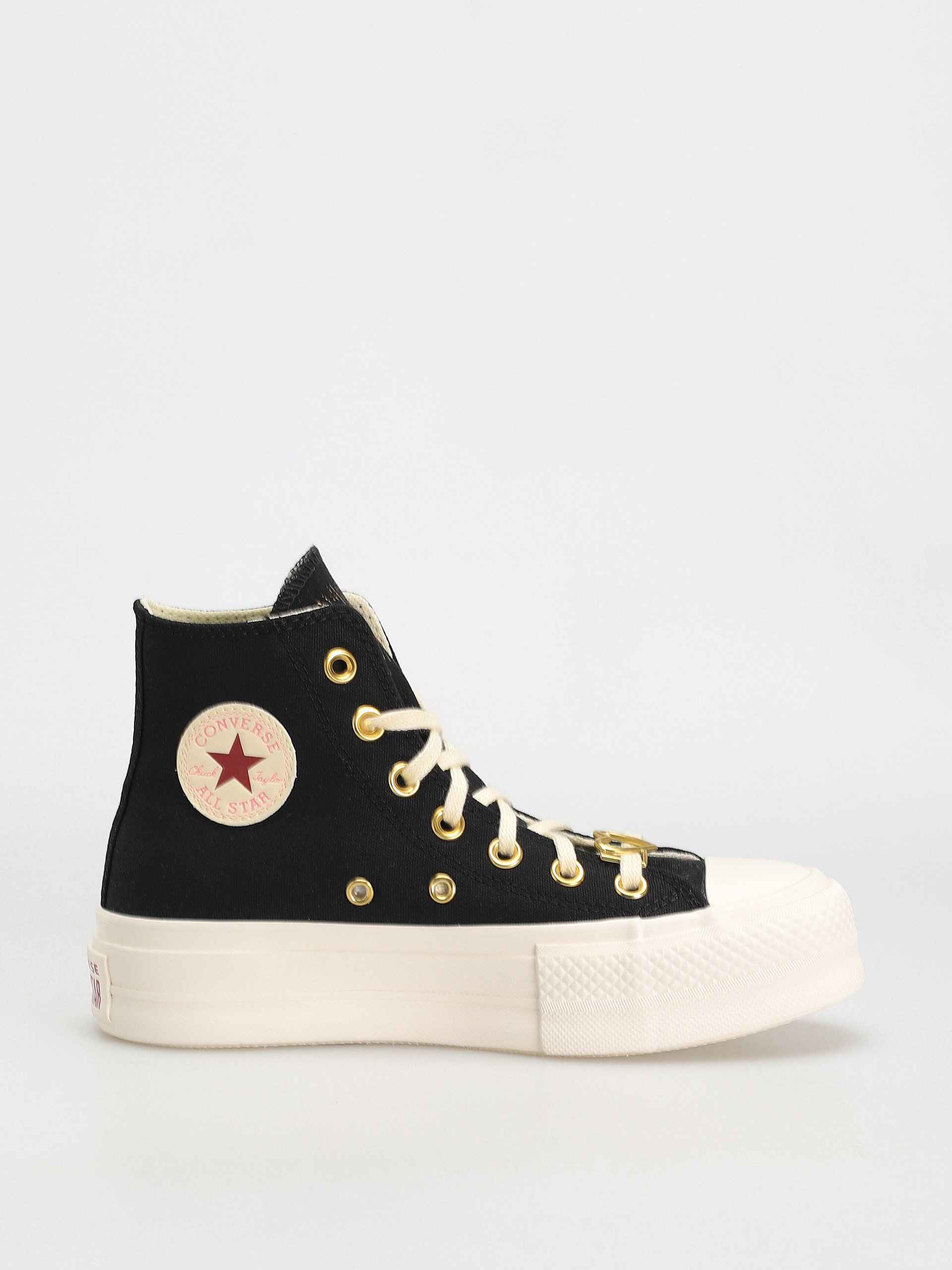 Teniși Converse Chuck Taylor All Star Lift Hi Wmn (black/egret/back ally brick)