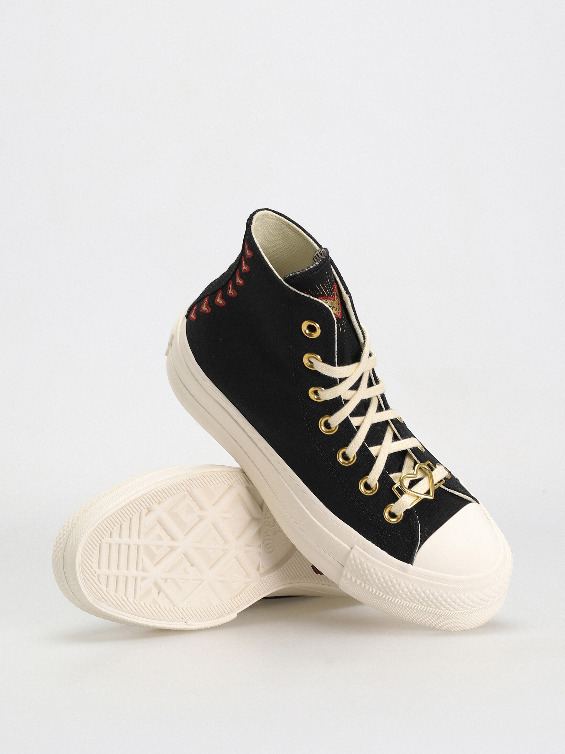 Teniși Converse Chuck Taylor All Star Lift Hi Wmn (black/egret/back ally brick)