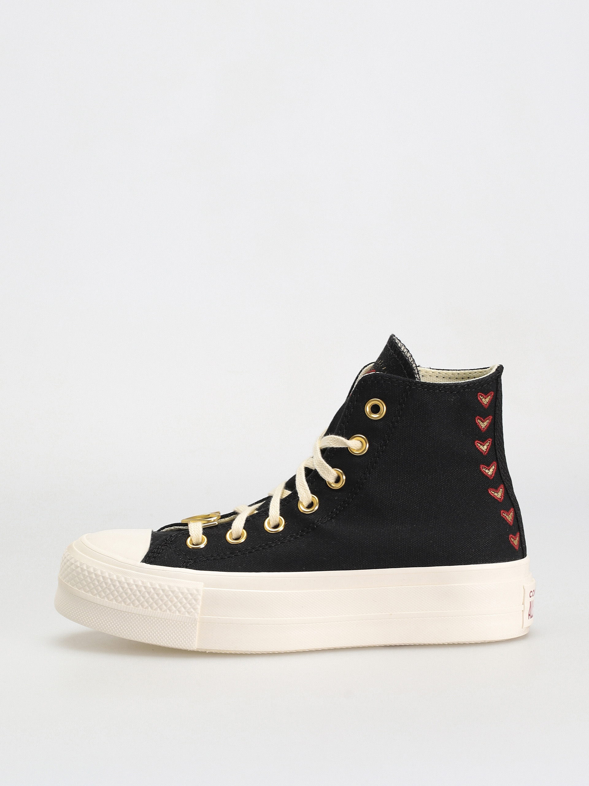 Teniși Converse Chuck Taylor All Star Lift Hi Wmn (black/egret/back ally brick)