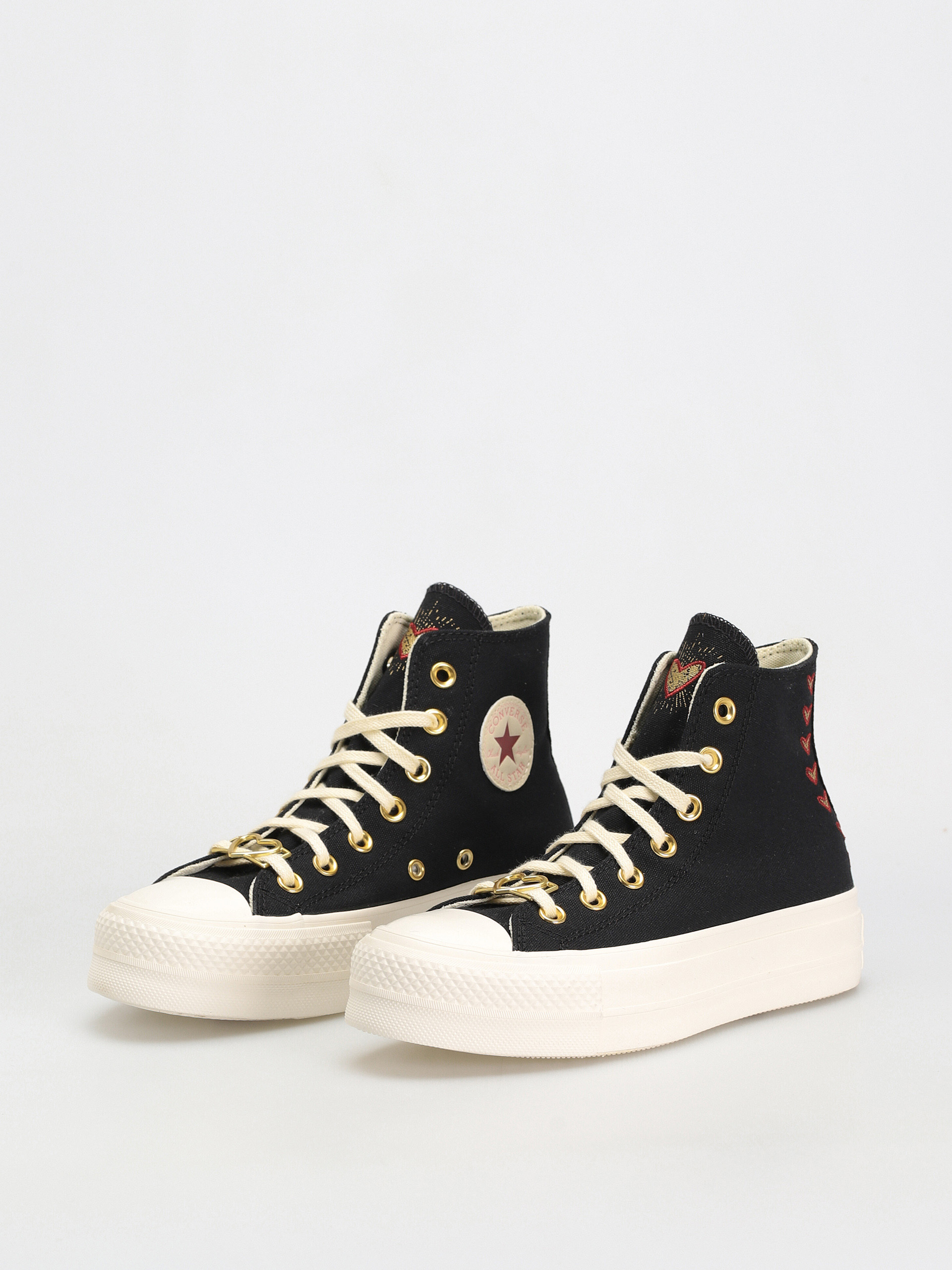 Teniși Converse Chuck Taylor All Star Lift Hi Wmn (black/egret/back ally brick)