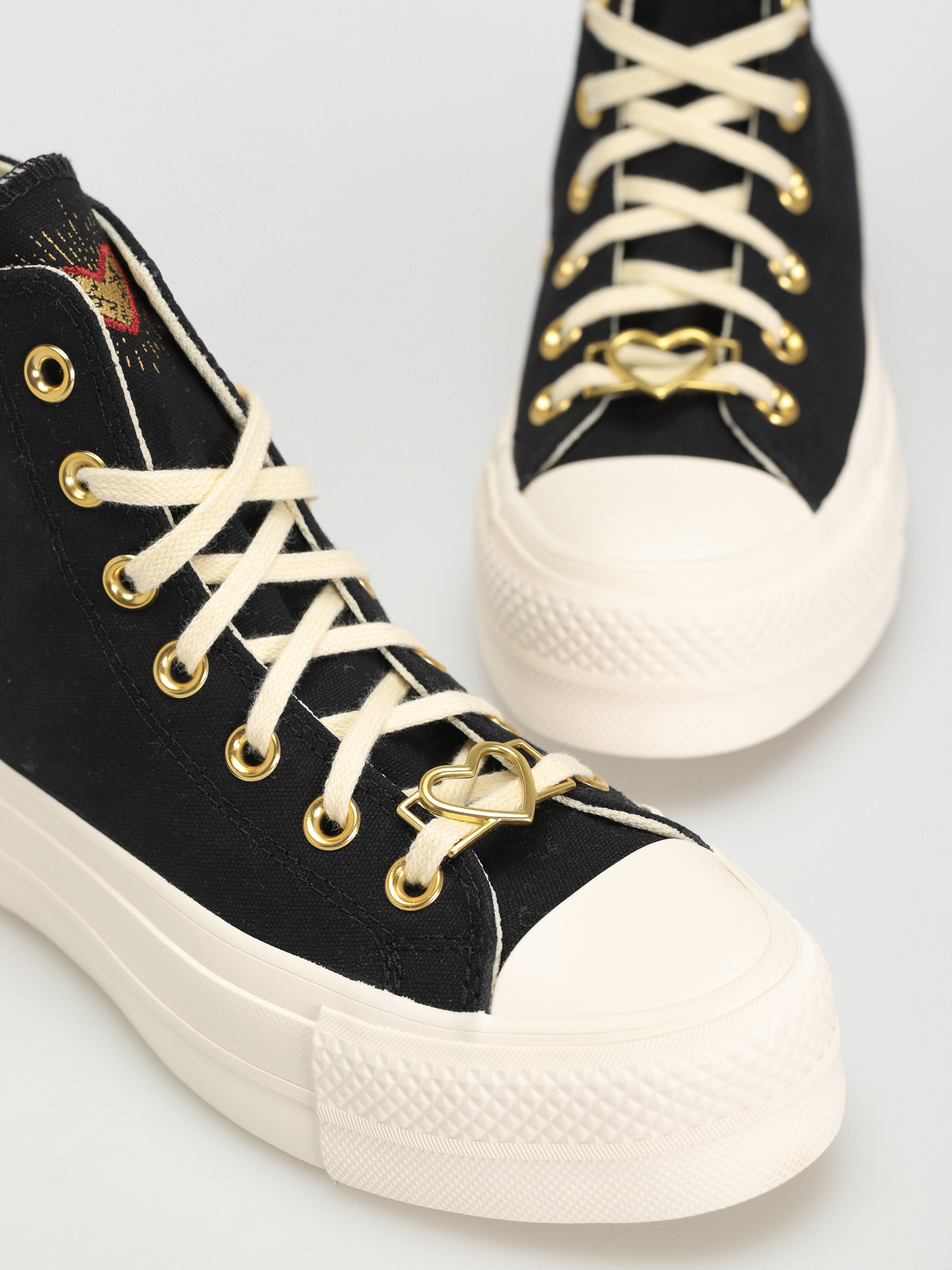 Teniși Converse Chuck Taylor All Star Lift Hi Wmn (black/egret/back ally brick)