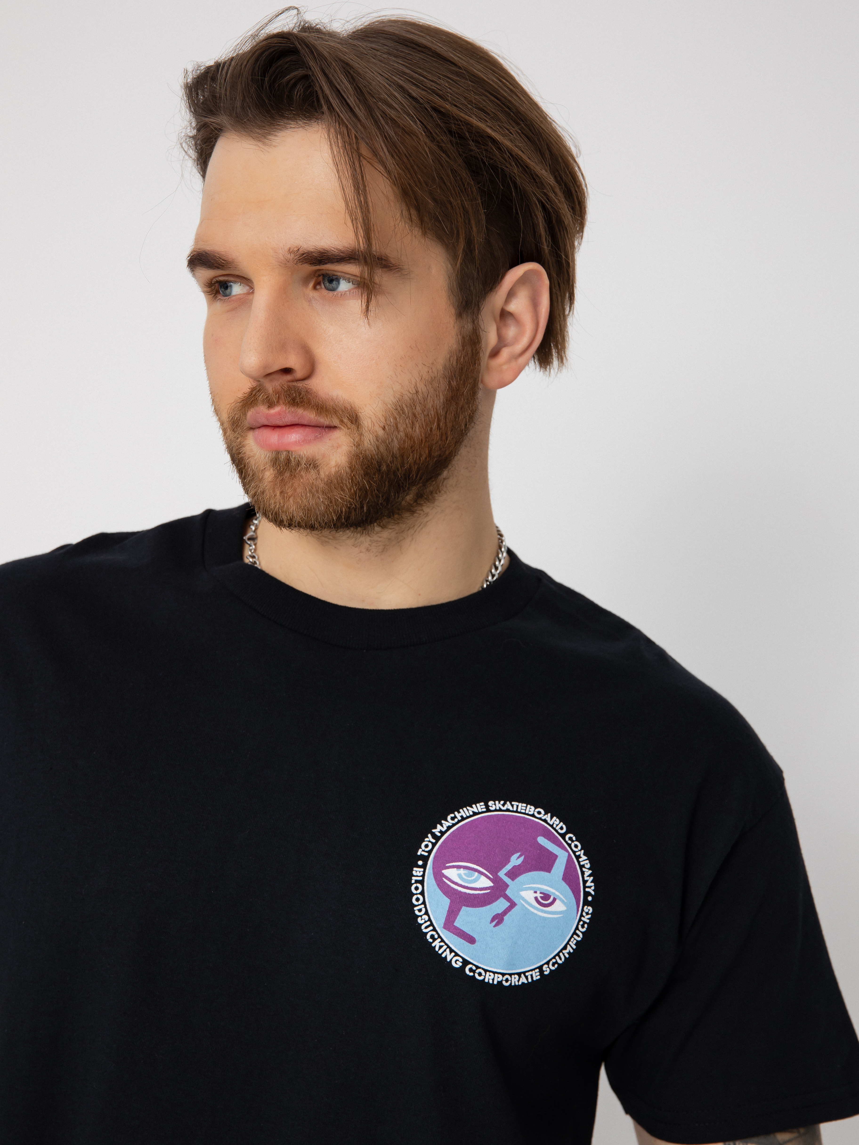 Tricou Toy Machine Ying Yang (black)