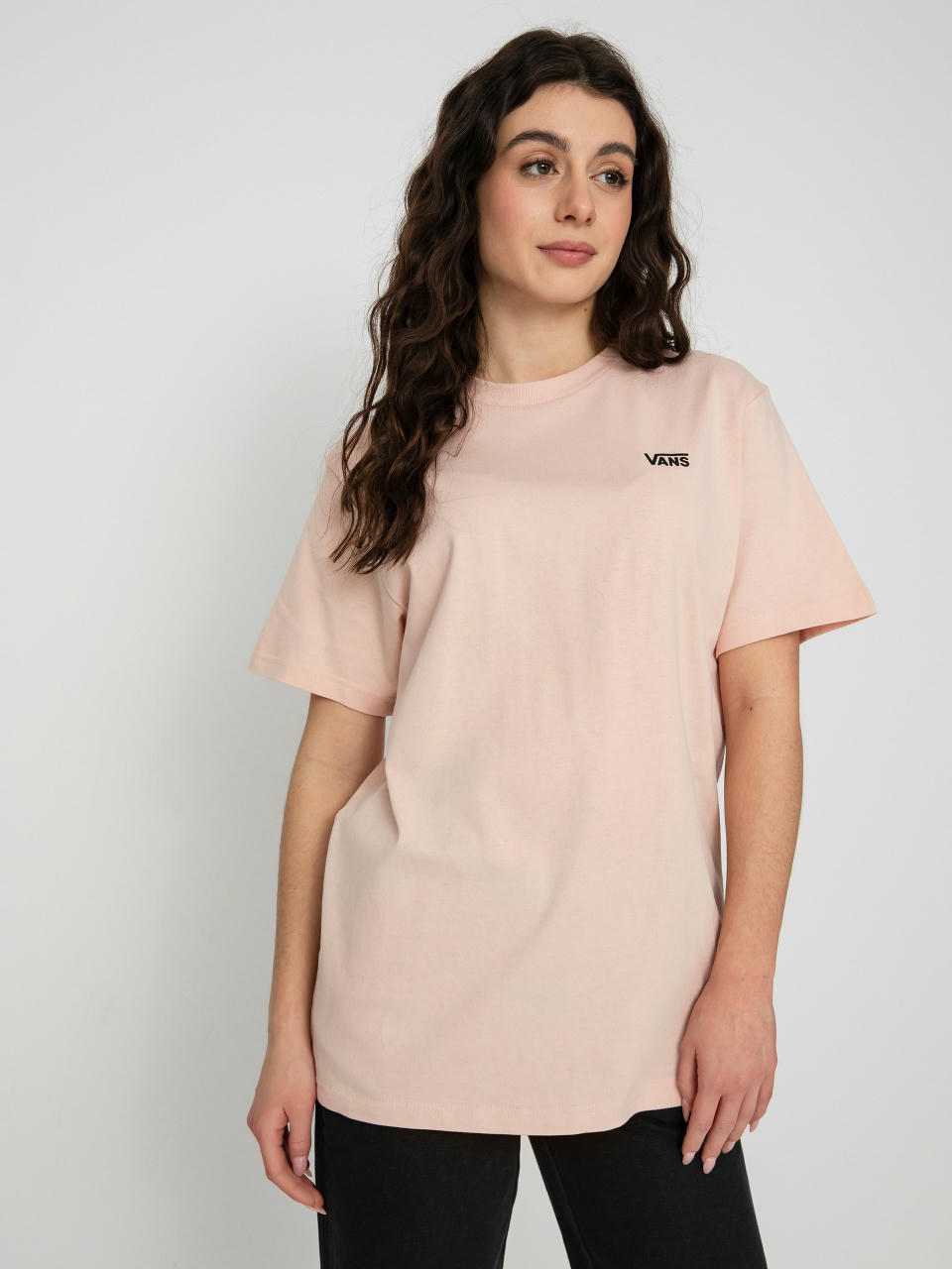 Tricou Vans Left Chest Logo Wmn (rose smoke)