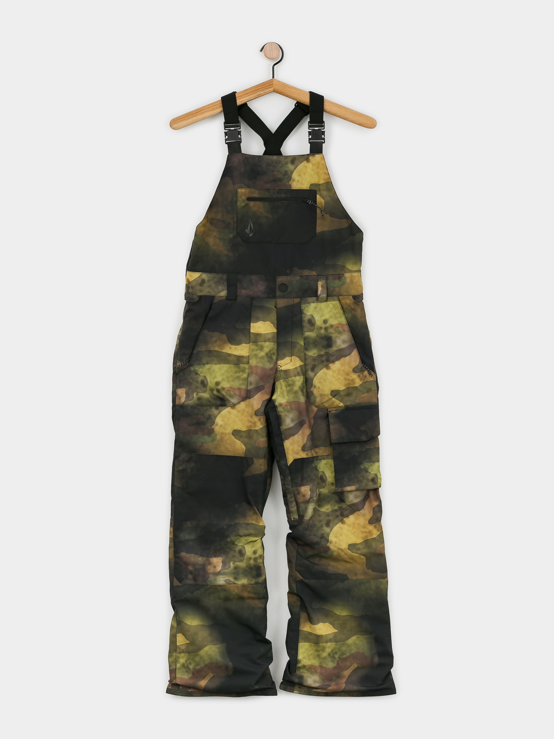 Pantaloni pentru snowboard Volcom Barkley Ins Bib Overall JR (camouflage)