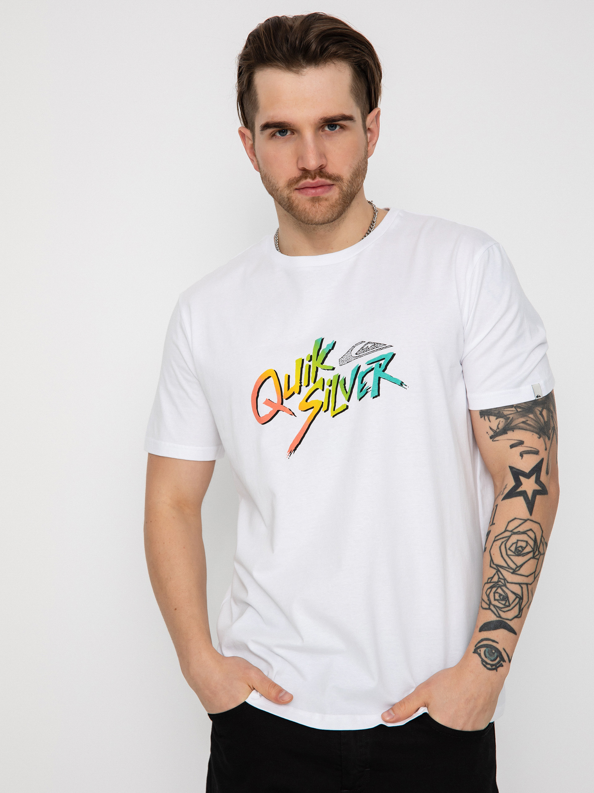 Tricou Quiksilver Signature Move (white)