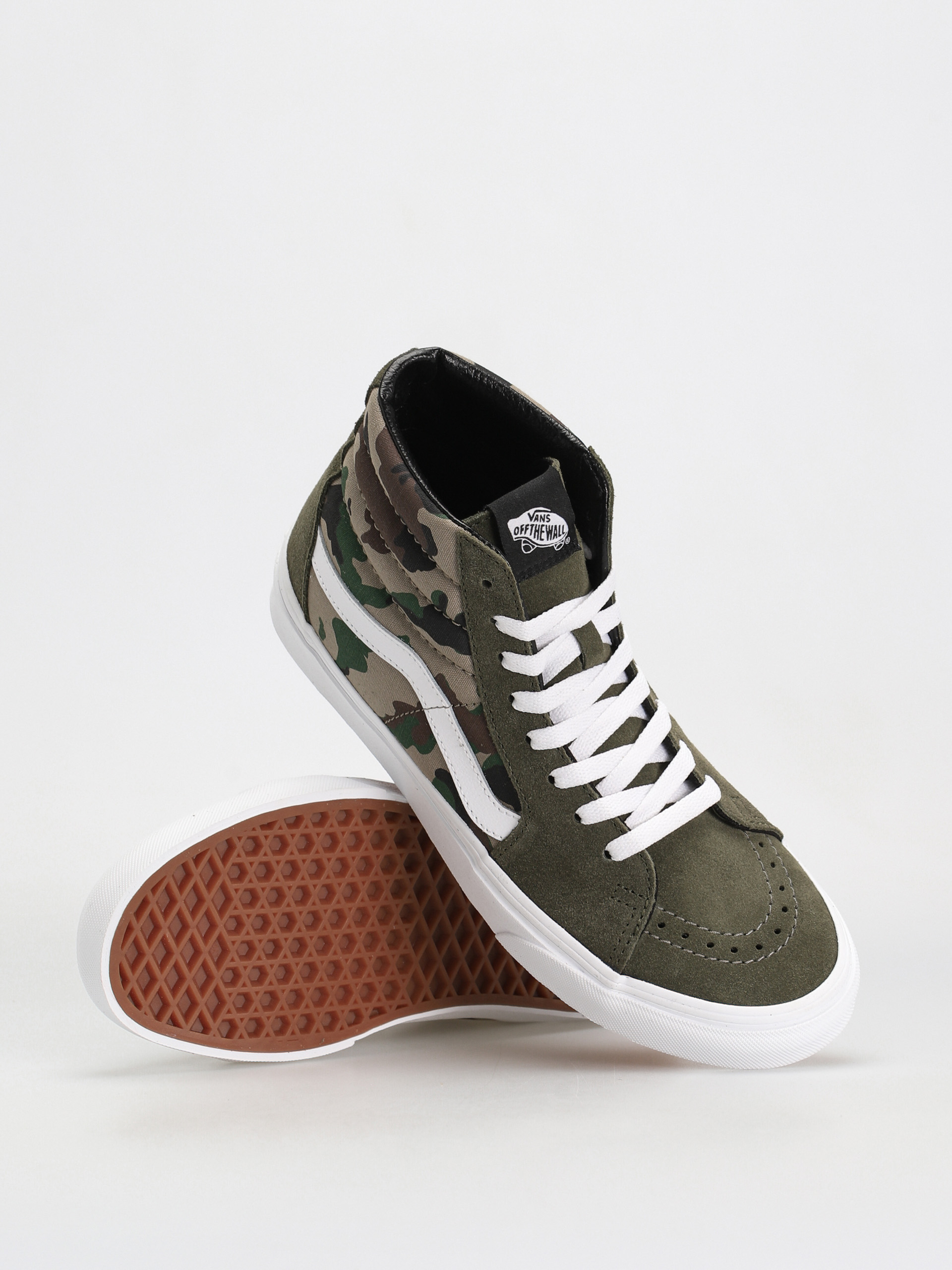 Pantofi Vans Sk8 Hi (camo olive/white)