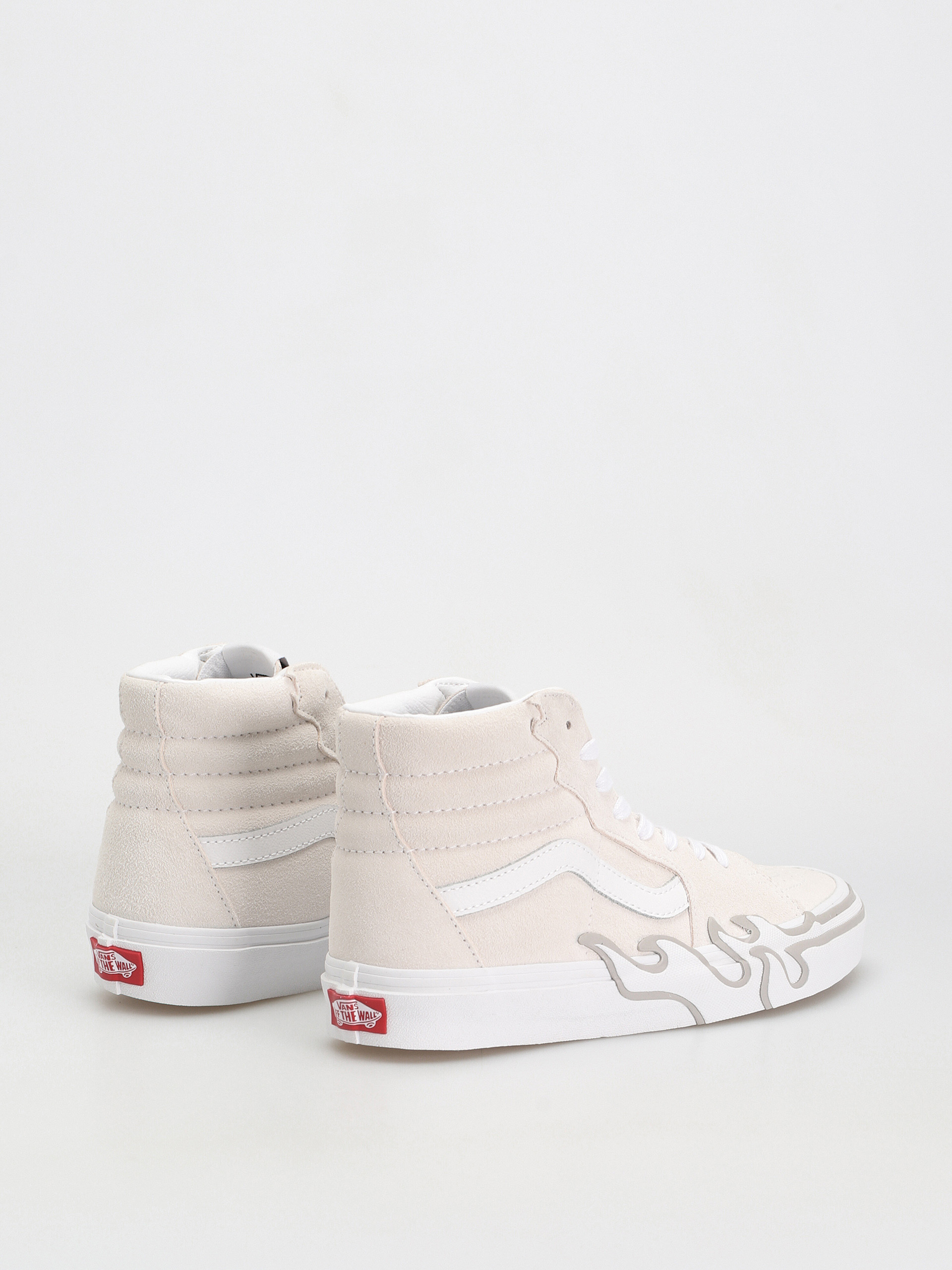 Pantofi Vans Sk8 Hi Flame (suede white/white)