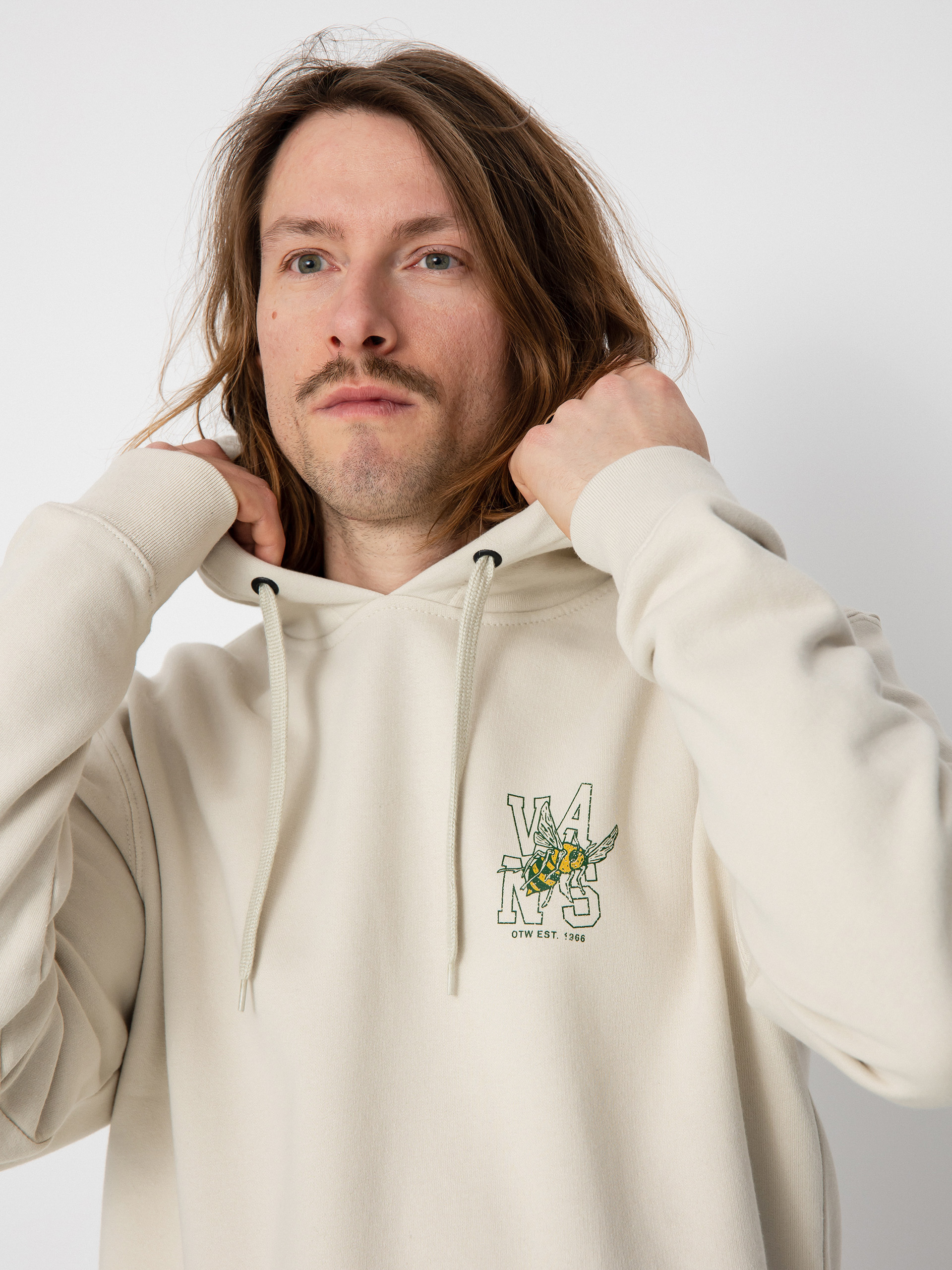 Hanorac cu glugă Vans Enjoy It HD (oatmeal)