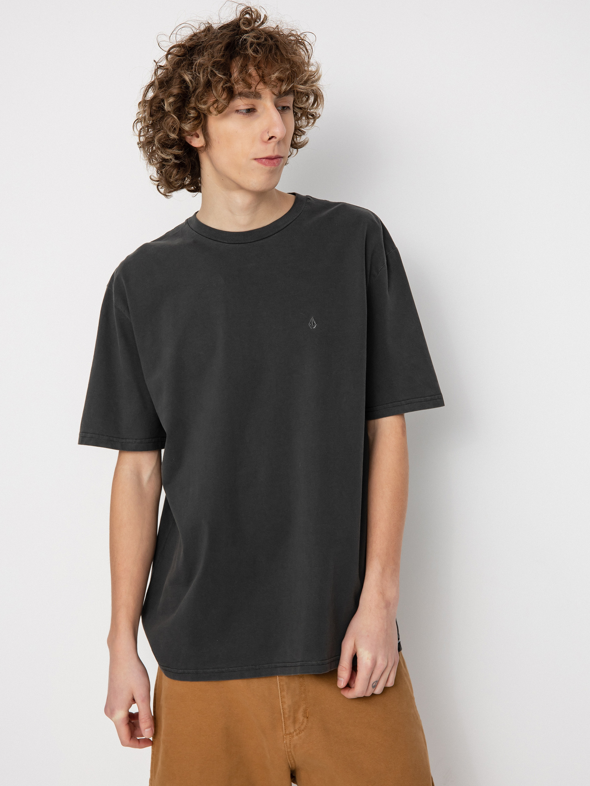 VOLCOM （ボルコム） Tricou Volcom Solid Stone Emb - negru (black)