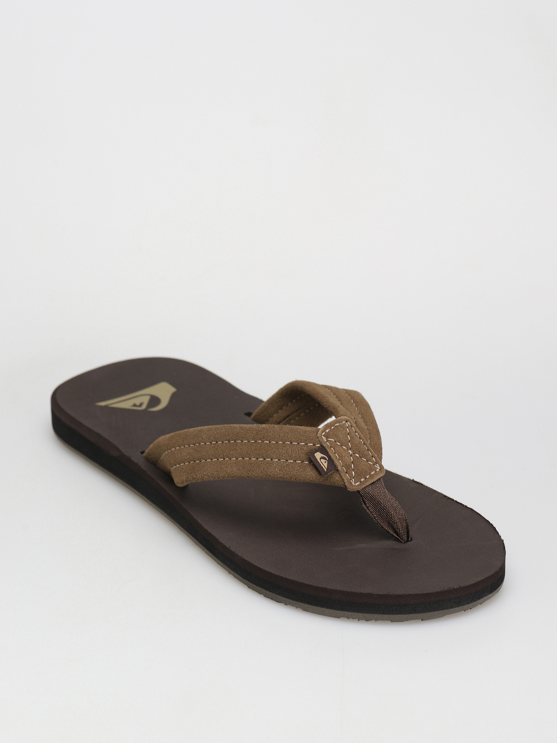 Papuci de plajă Quiksilver Carver Suede Core (brown 1)