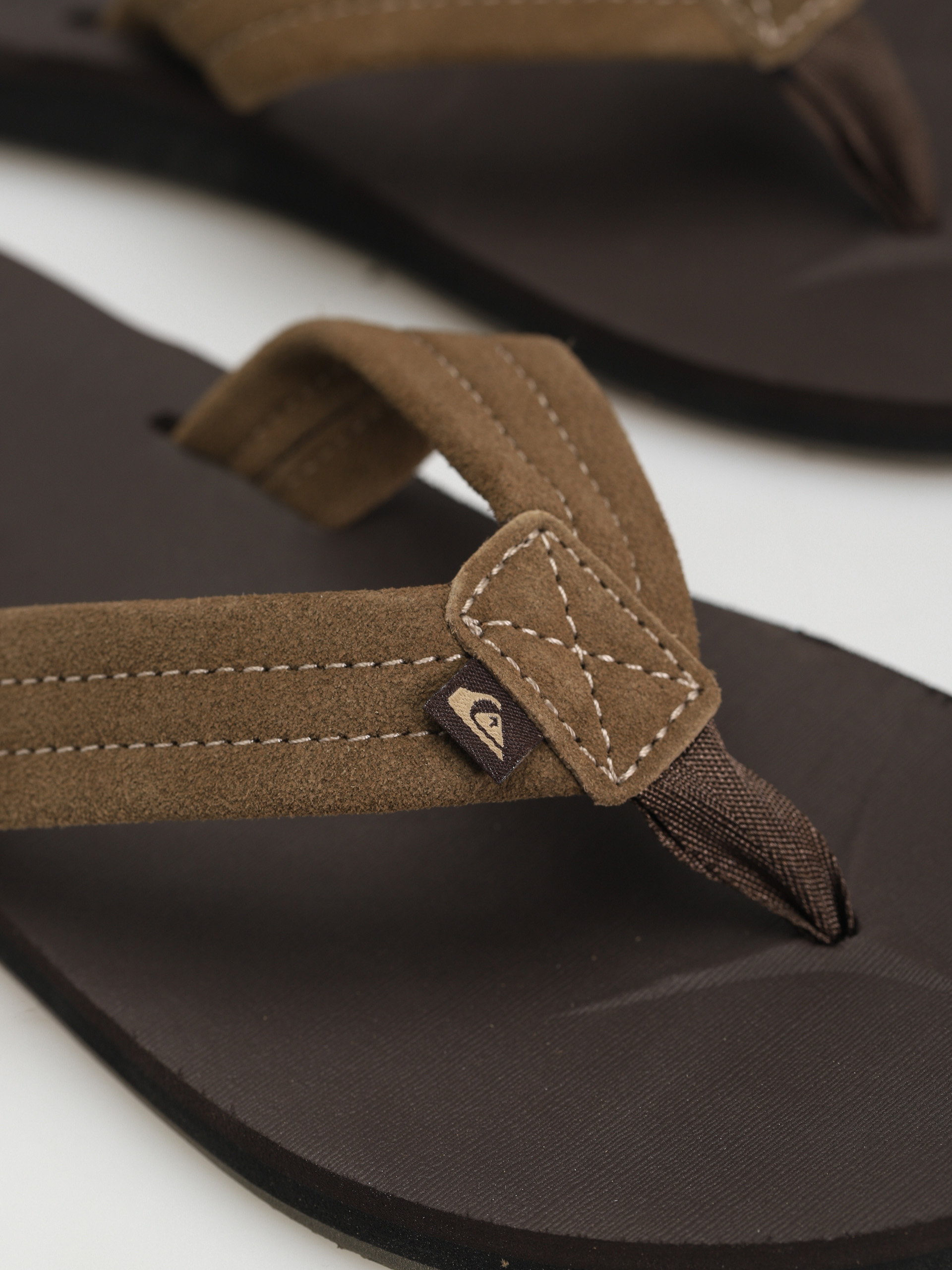 Papuci de plajă Quiksilver Carver Suede Core (brown 1)