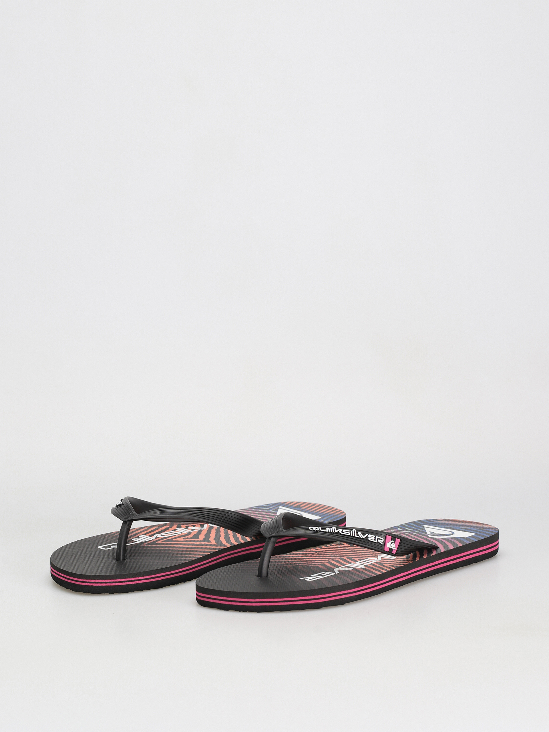 Papuci de plajă Quiksilver Molokai Wordblock (black/black/pink)