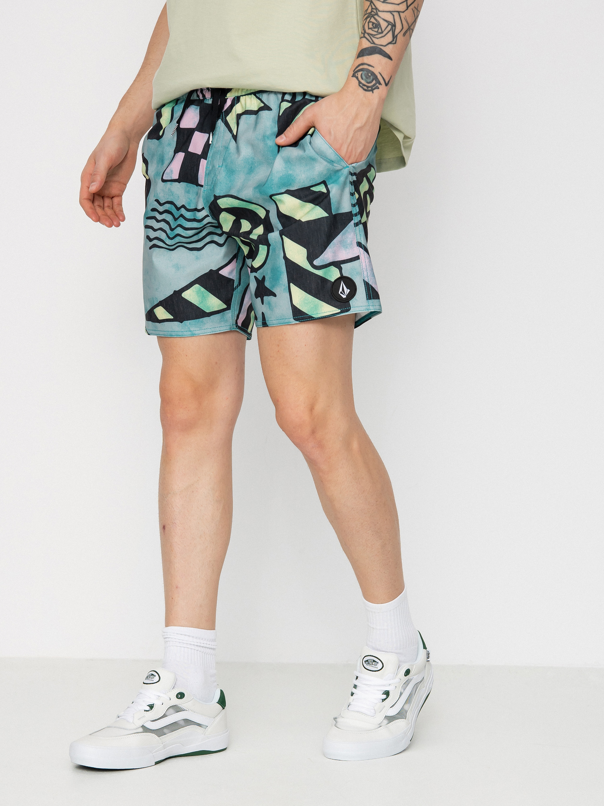 Șort Volcom Chlorine Killer Stoney Trnk 17 (temple teal)