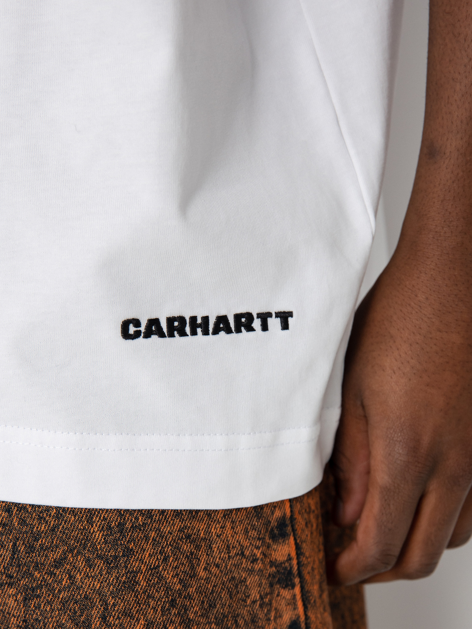 Tricou Carhartt WIP Link Script (white/black)