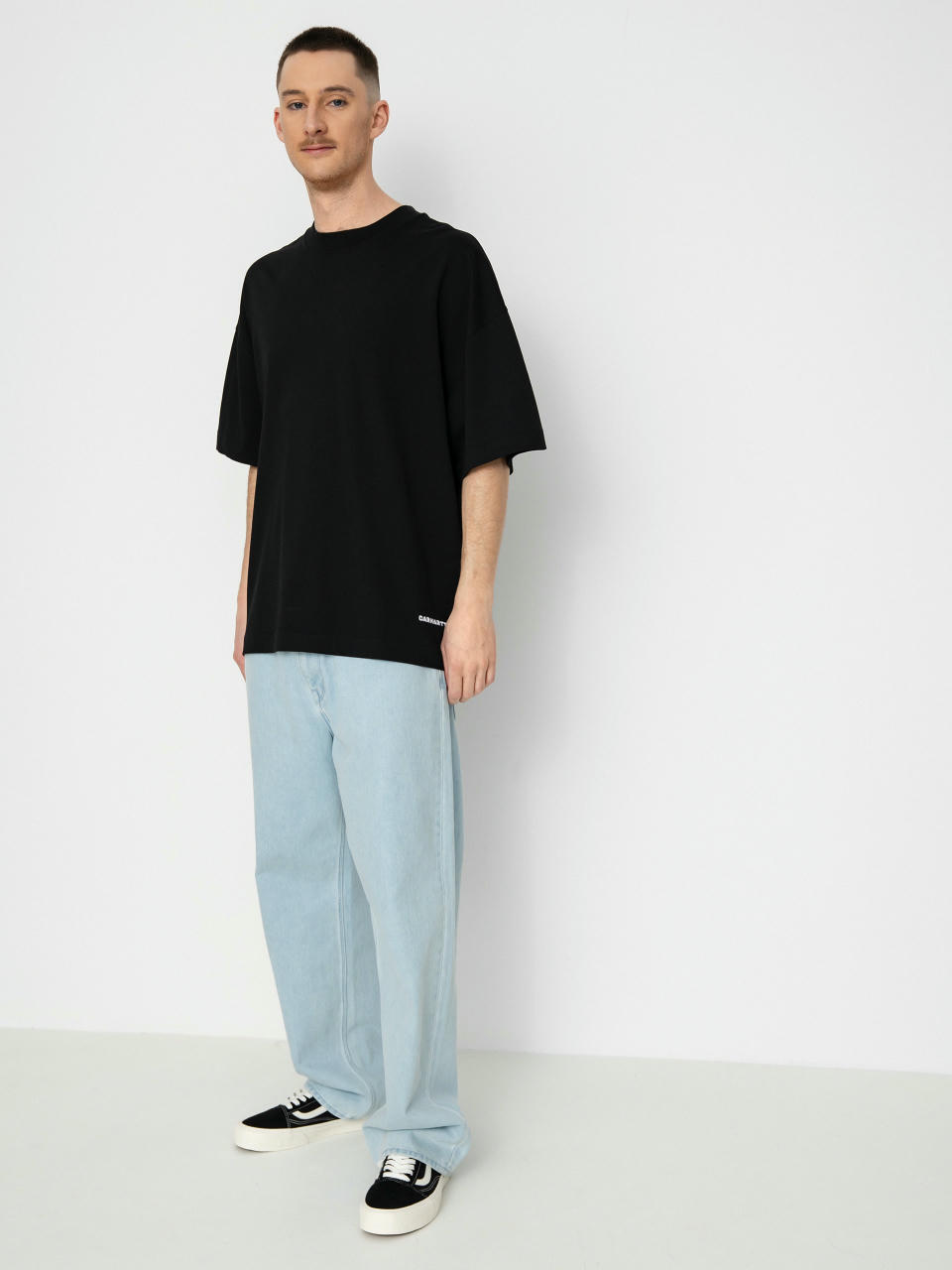 Tricou Carhartt WIP Link Script (black/white)