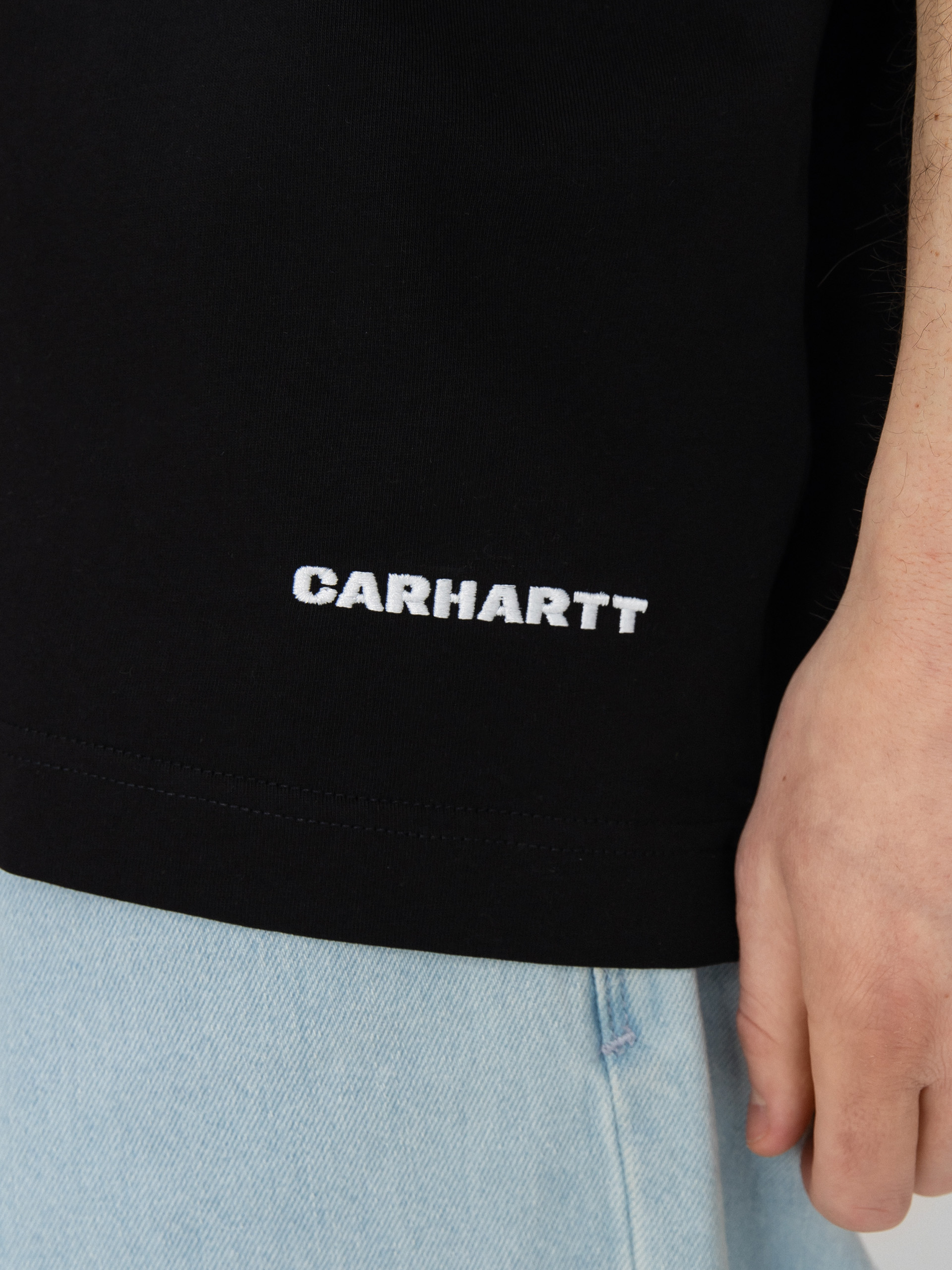 Tricou Carhartt WIP Link Script (black/white)