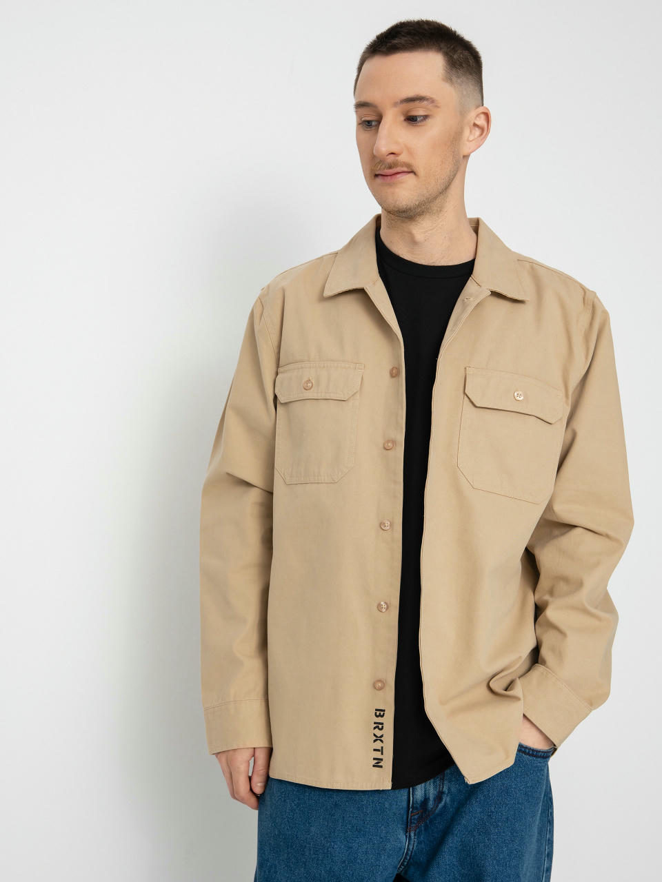 Cămașă Brixton Bowery Surplus Overshirt Ls (sand)