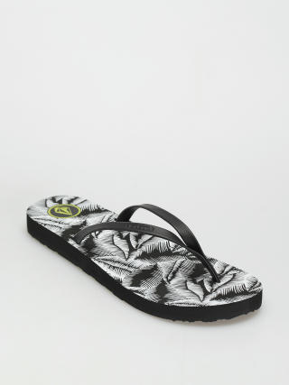 Papuci de plajă Volcom Color Me Spring Wmn (black white)