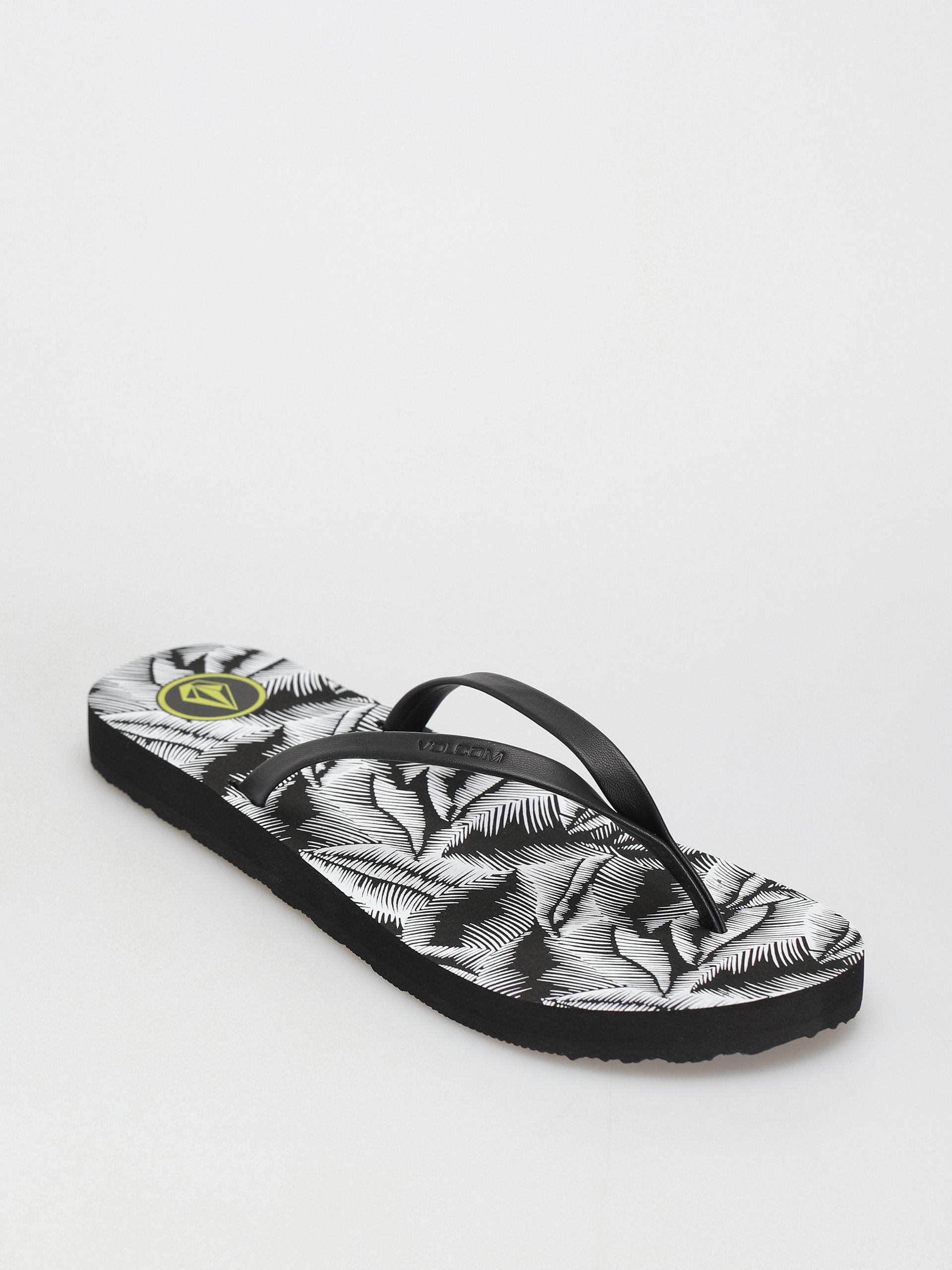 Papuci de plajă Volcom Color Me Spring Wmn (black white)