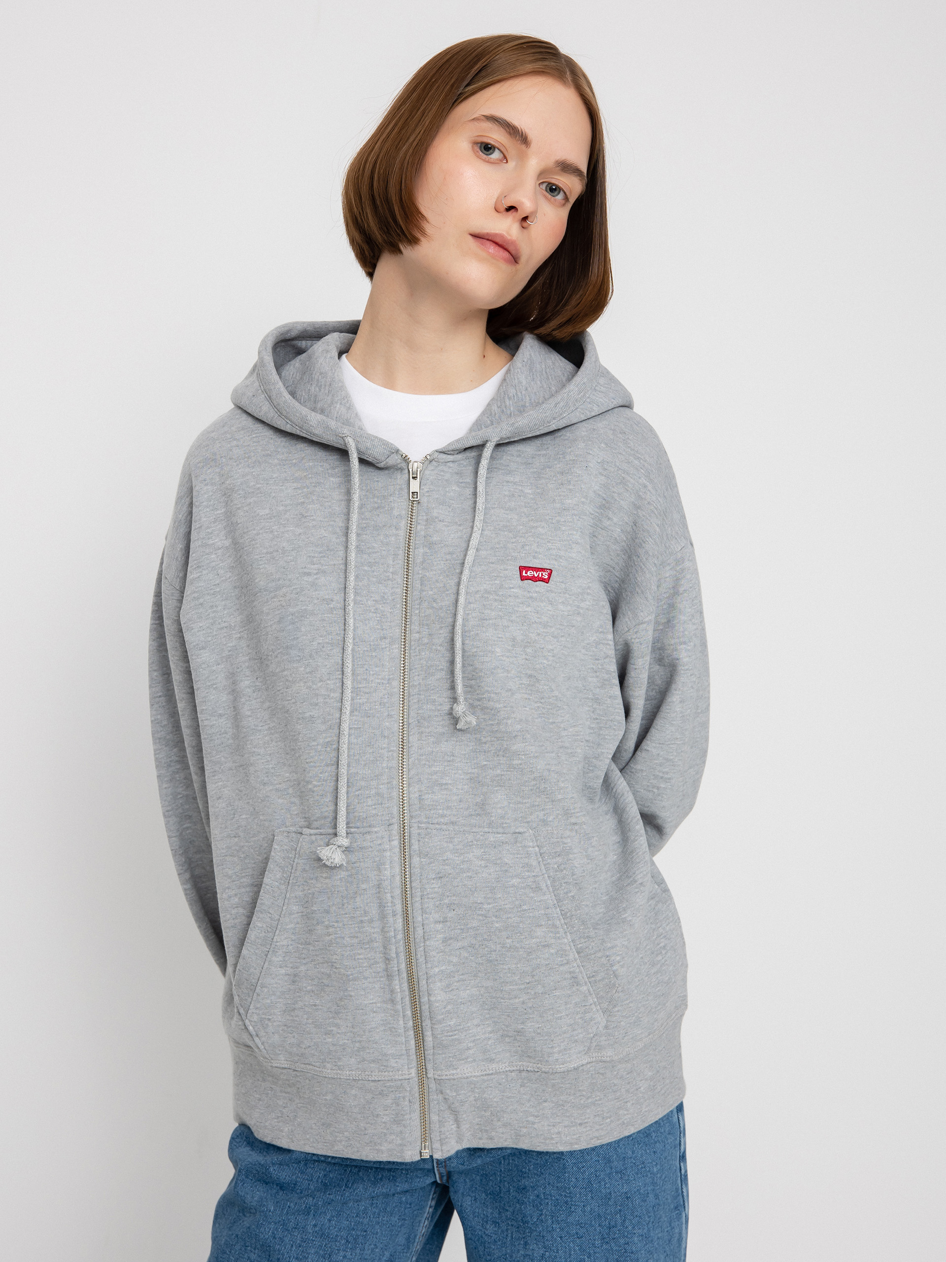 Hanorac cu glugă Levi's® Standard ZHD (heather grey)