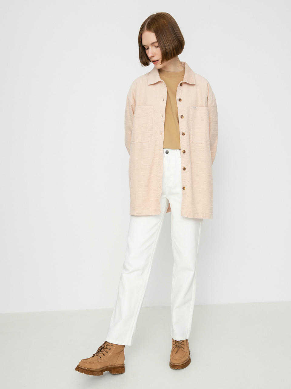 Cămașă Brixton Dundee Corduroy Overshirt Wmn (rose dust)