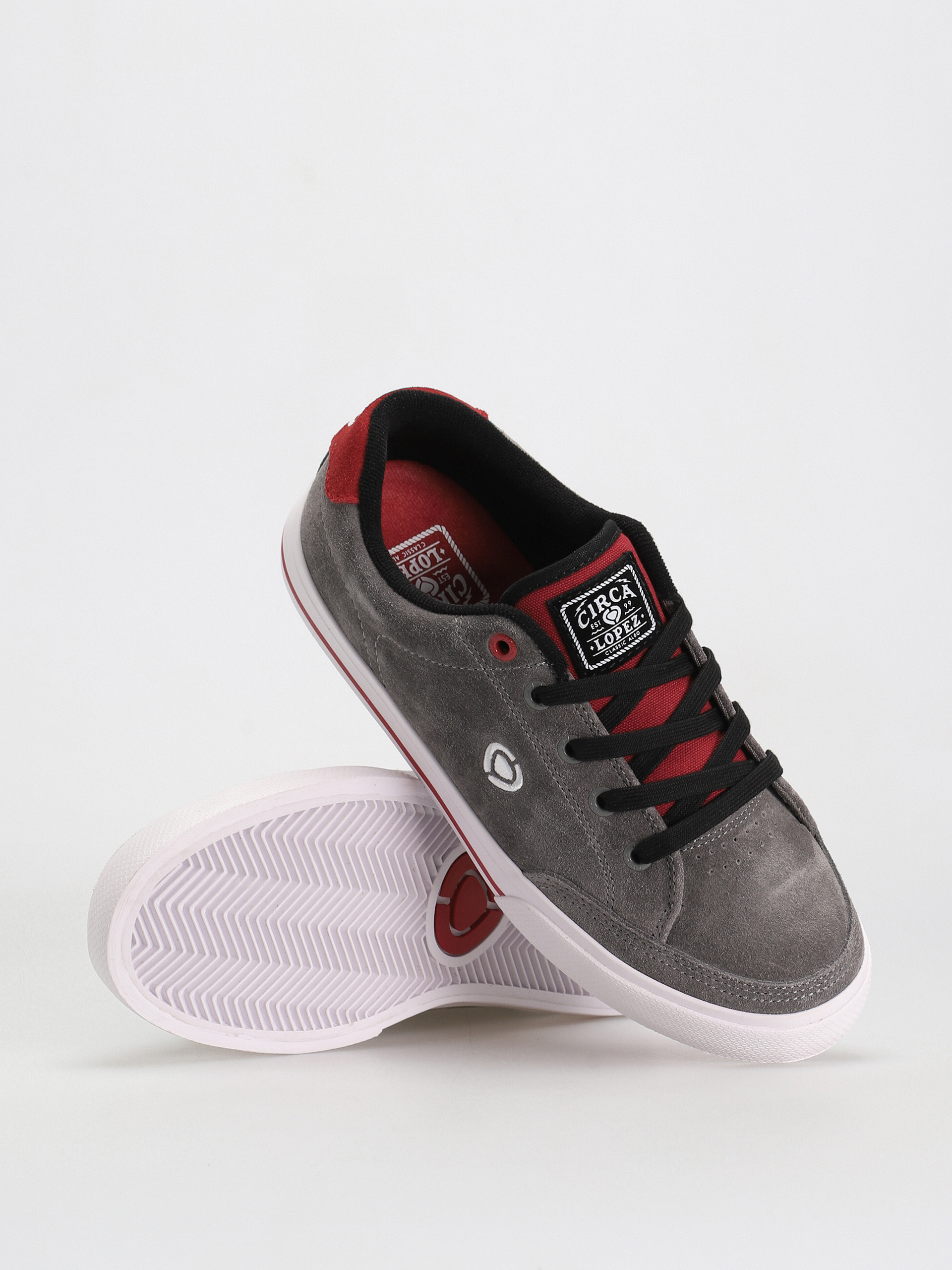 Pantofi Circa Al 50 Slim (charcoal grey/pompeian red/white)