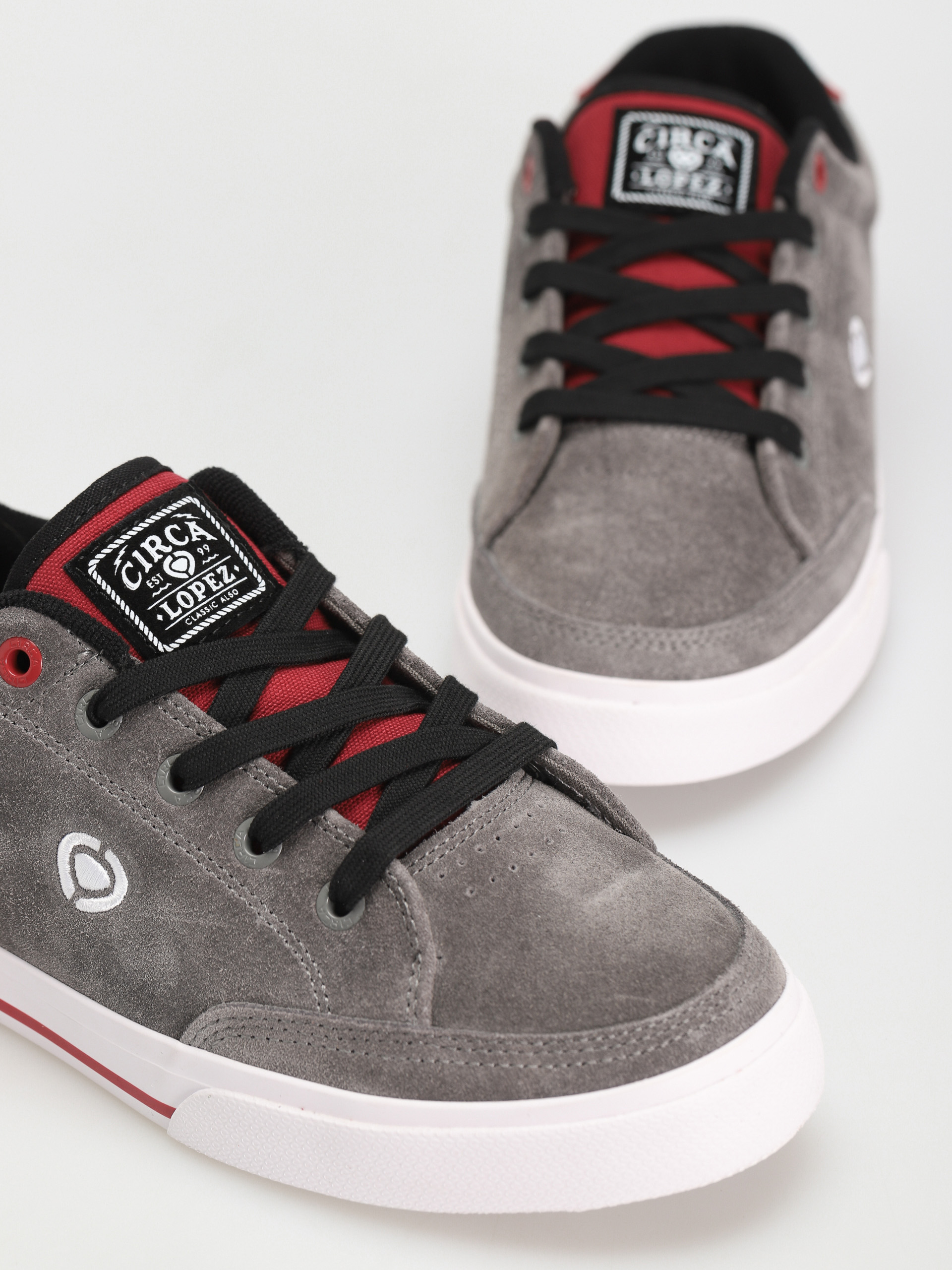 Pantofi Circa Al 50 Slim (charcoal grey/pompeian red/white)