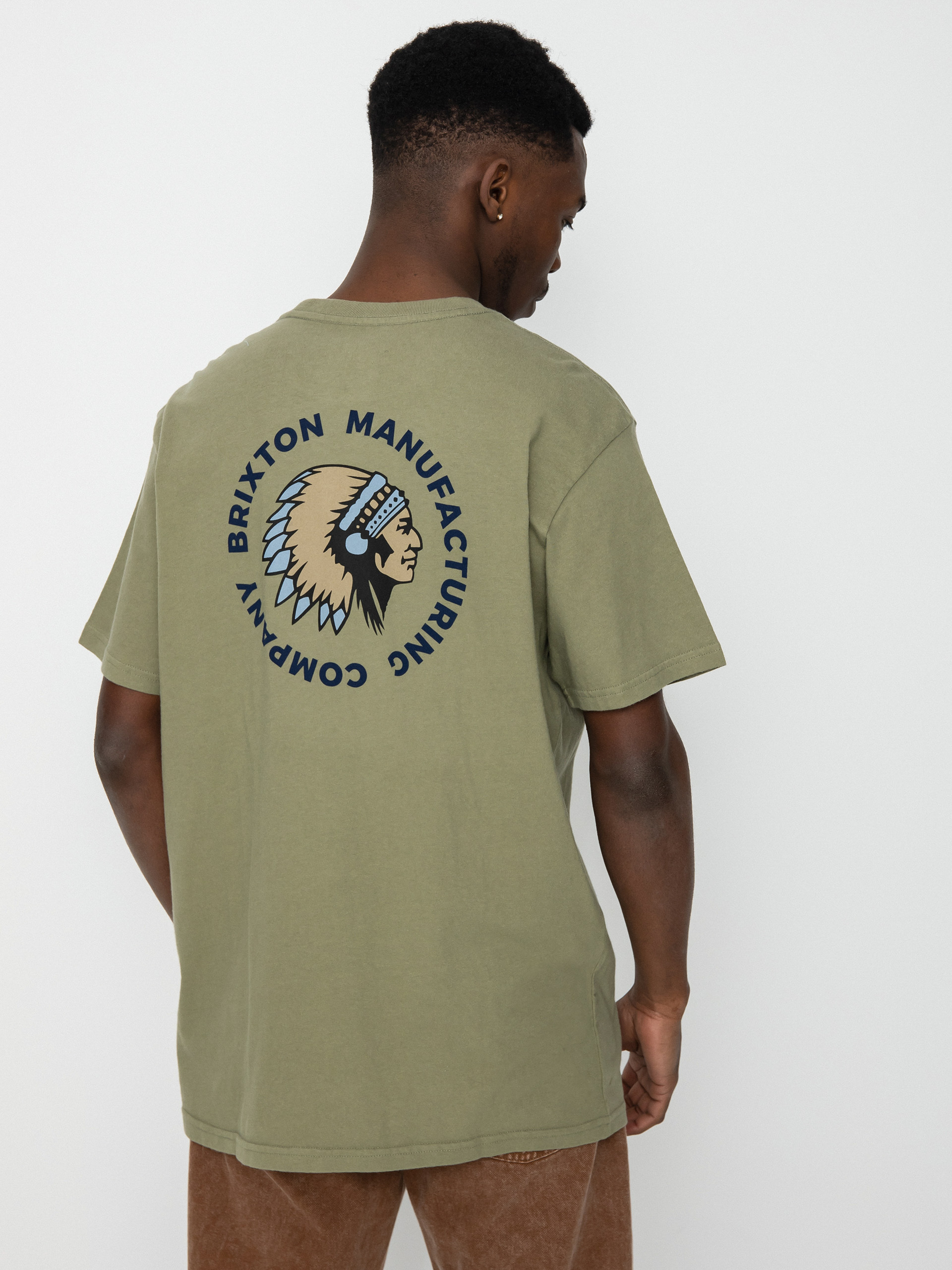 Tricou Brixton Rival Stamp (olive surplus/dusty blue garme)