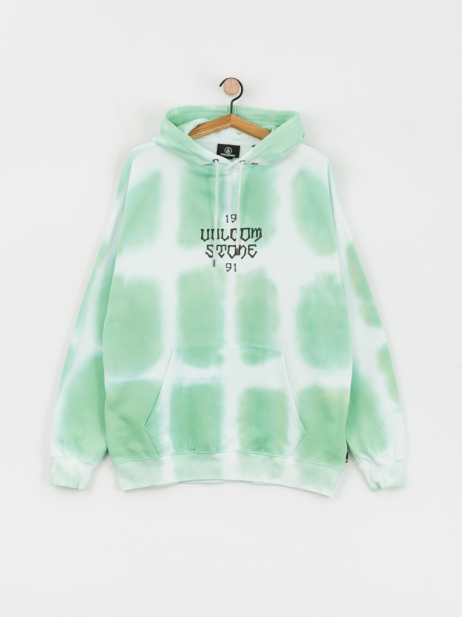 Hanorac cu glugă Volcom Trippin Dye HD (bottle green)