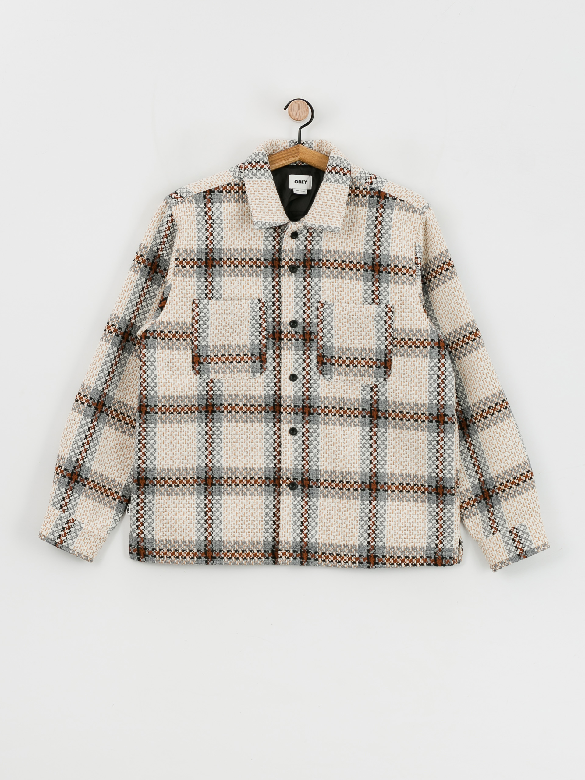 Geacă OBEY District (irish cream multi)