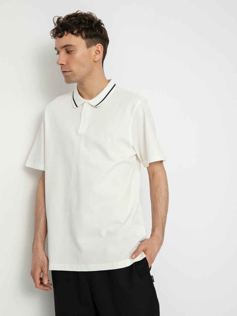 Tricou polo Element Myloh (off white)