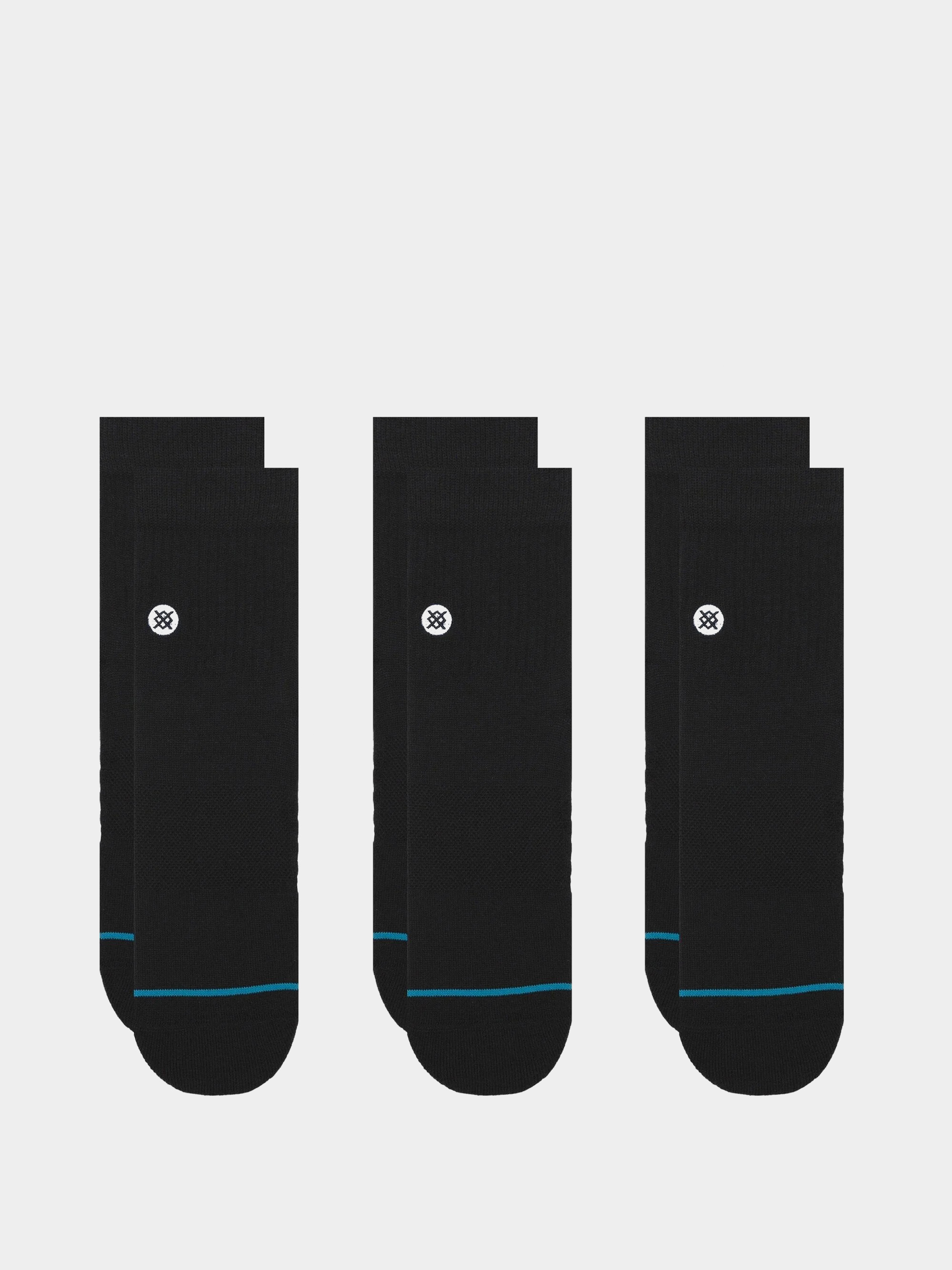 Șosete Stance Icon Quarter 3 Pack (black)