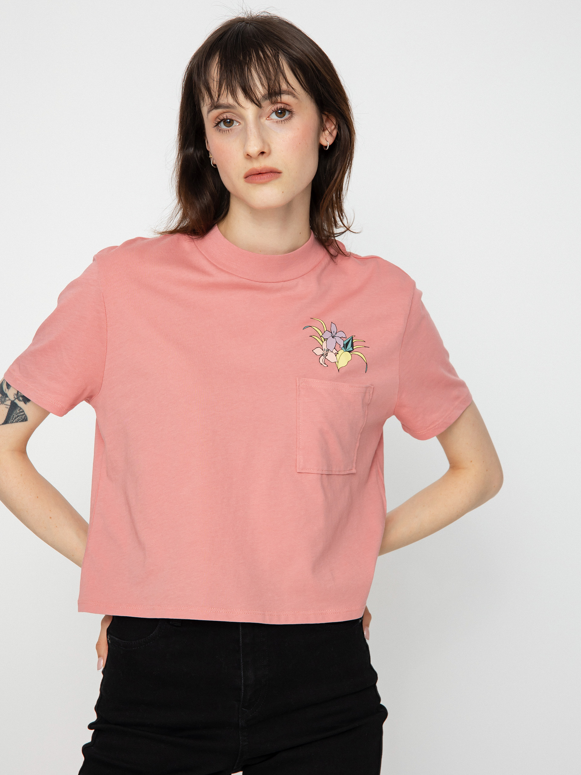 Tricou Volcom Pocket Dial Wmn (desert pink)