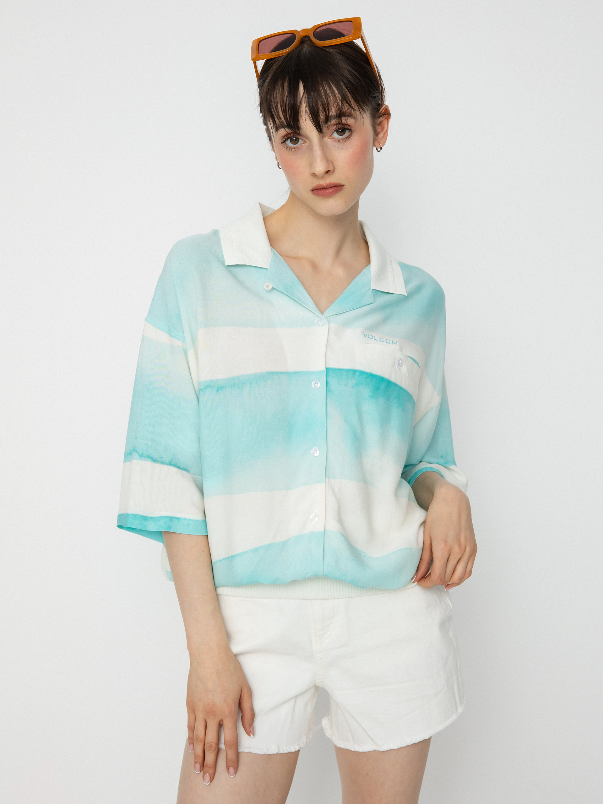 Cămașă Volcom Stay Stripes Wmn (pale aqua)