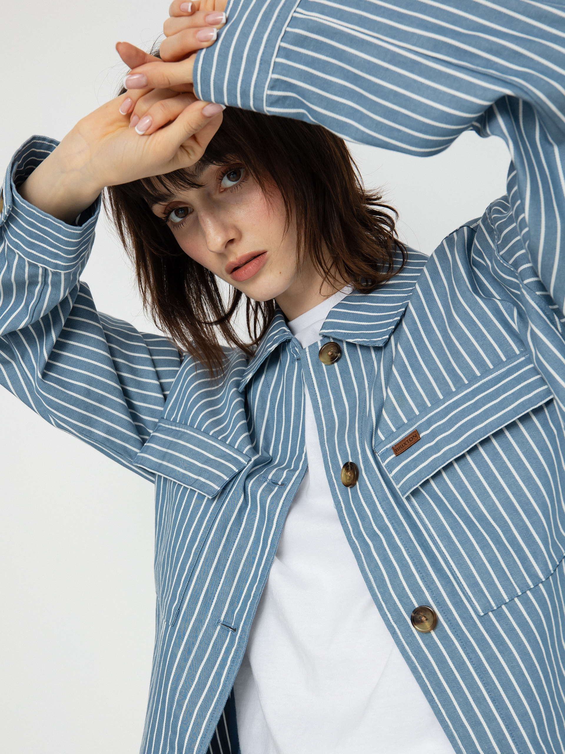 Geacă Brixton Stark Trucker Wmn (blue heaven)