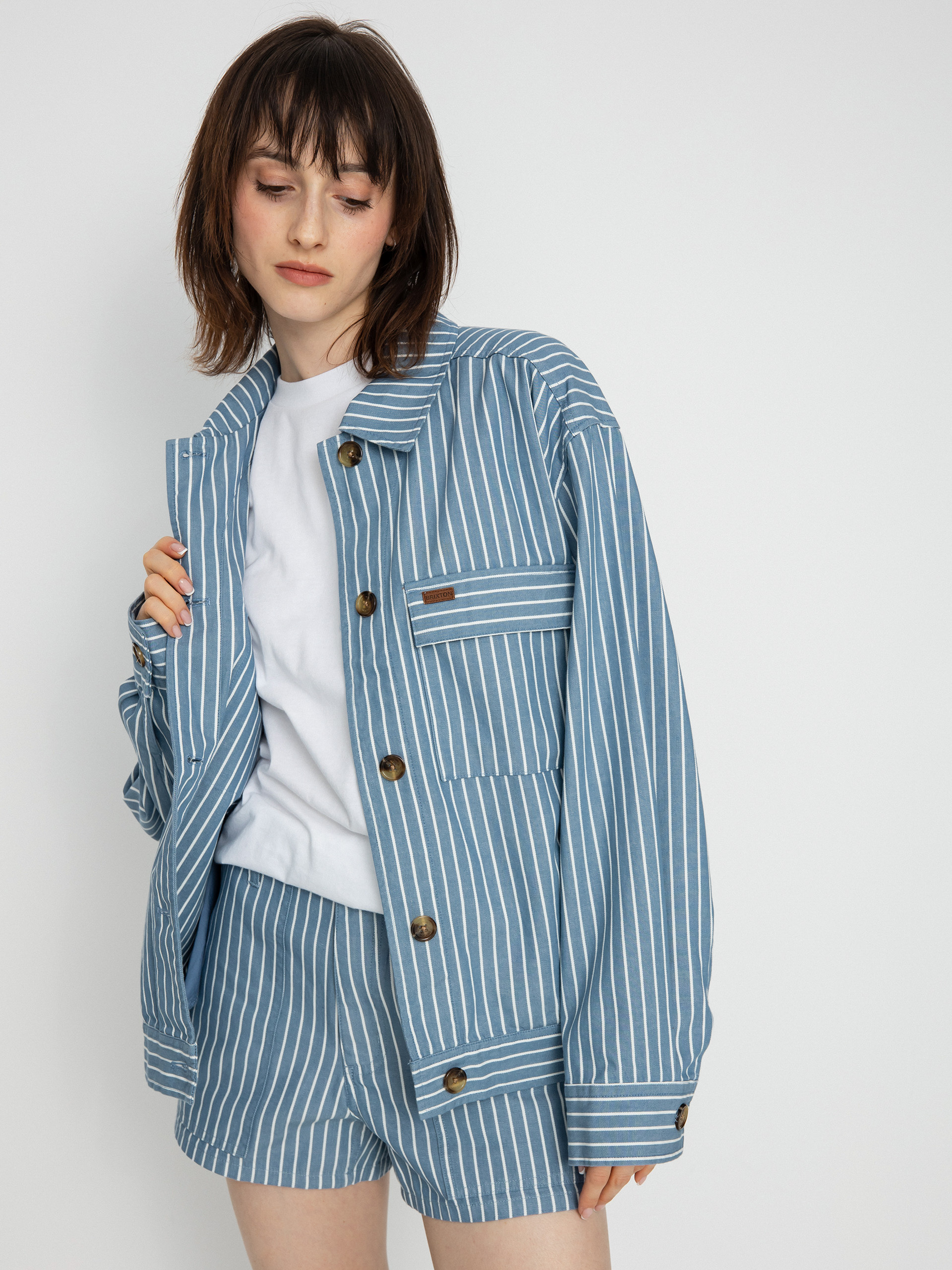 Geacă Brixton Stark Trucker Wmn (blue heaven)