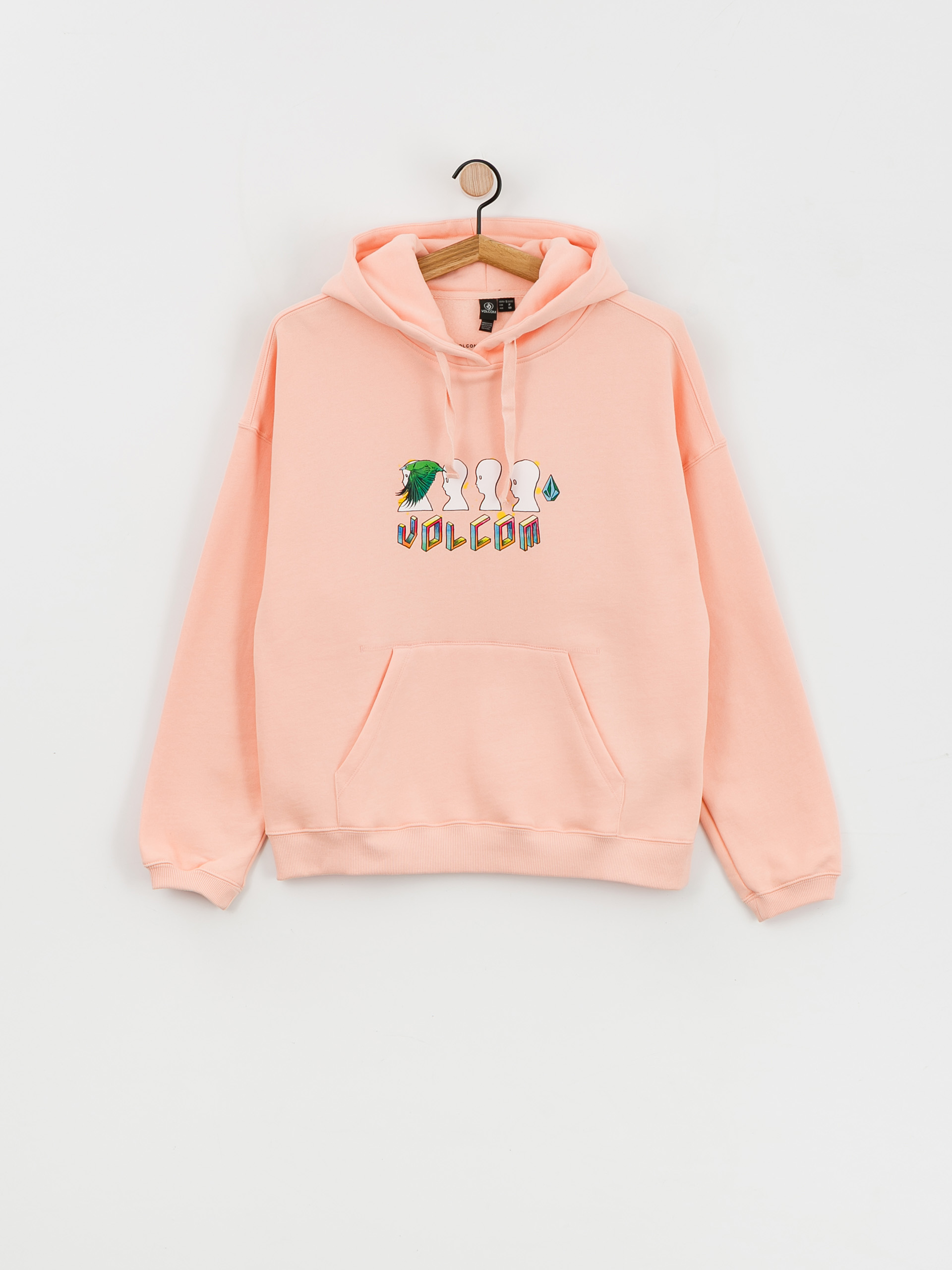 Hanorac cu glugă Volcom Fa Ed Merlin Murray HD Wmn (melon)