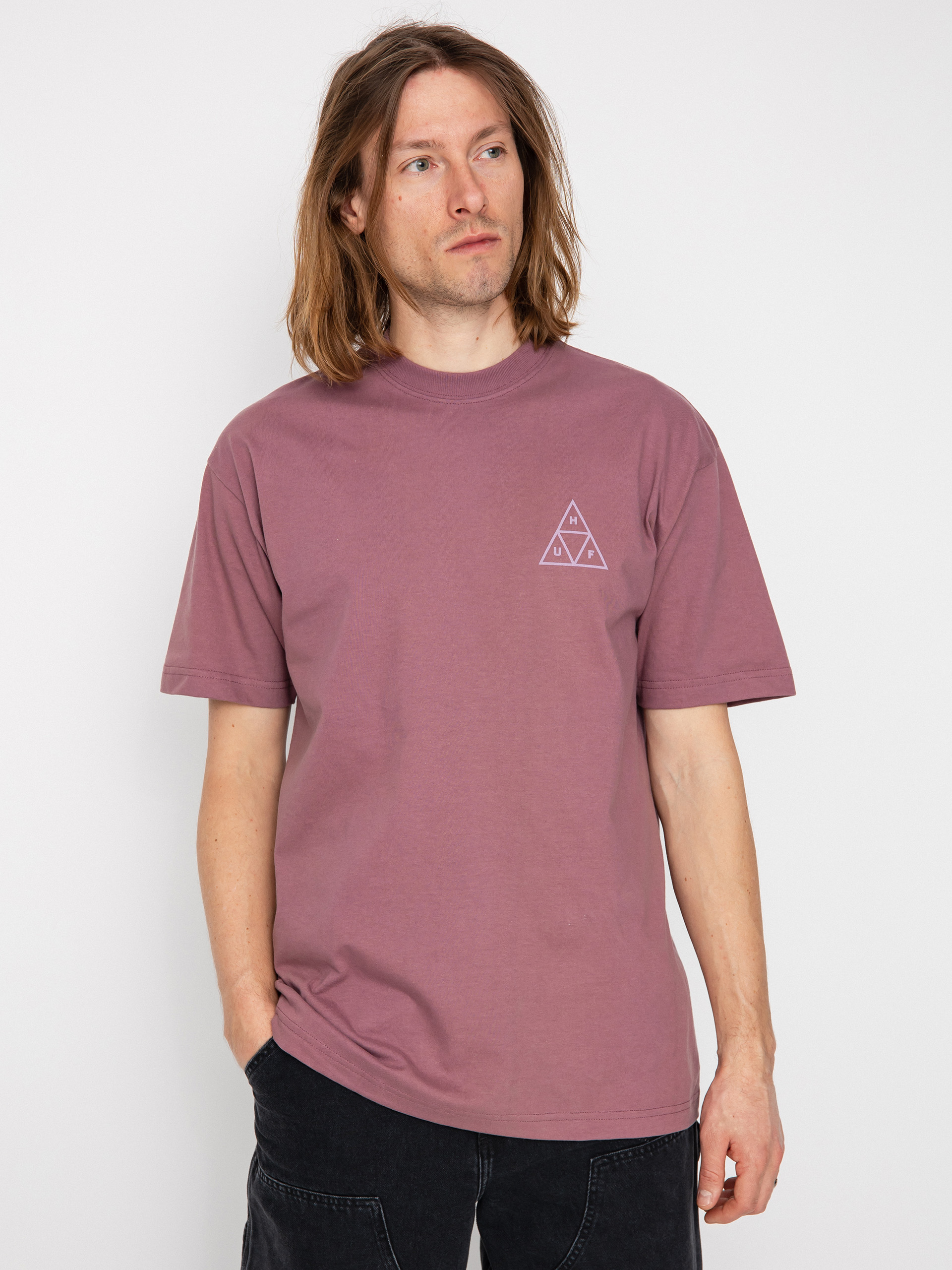 Tricou HUF Triple Triangle (mauve)
