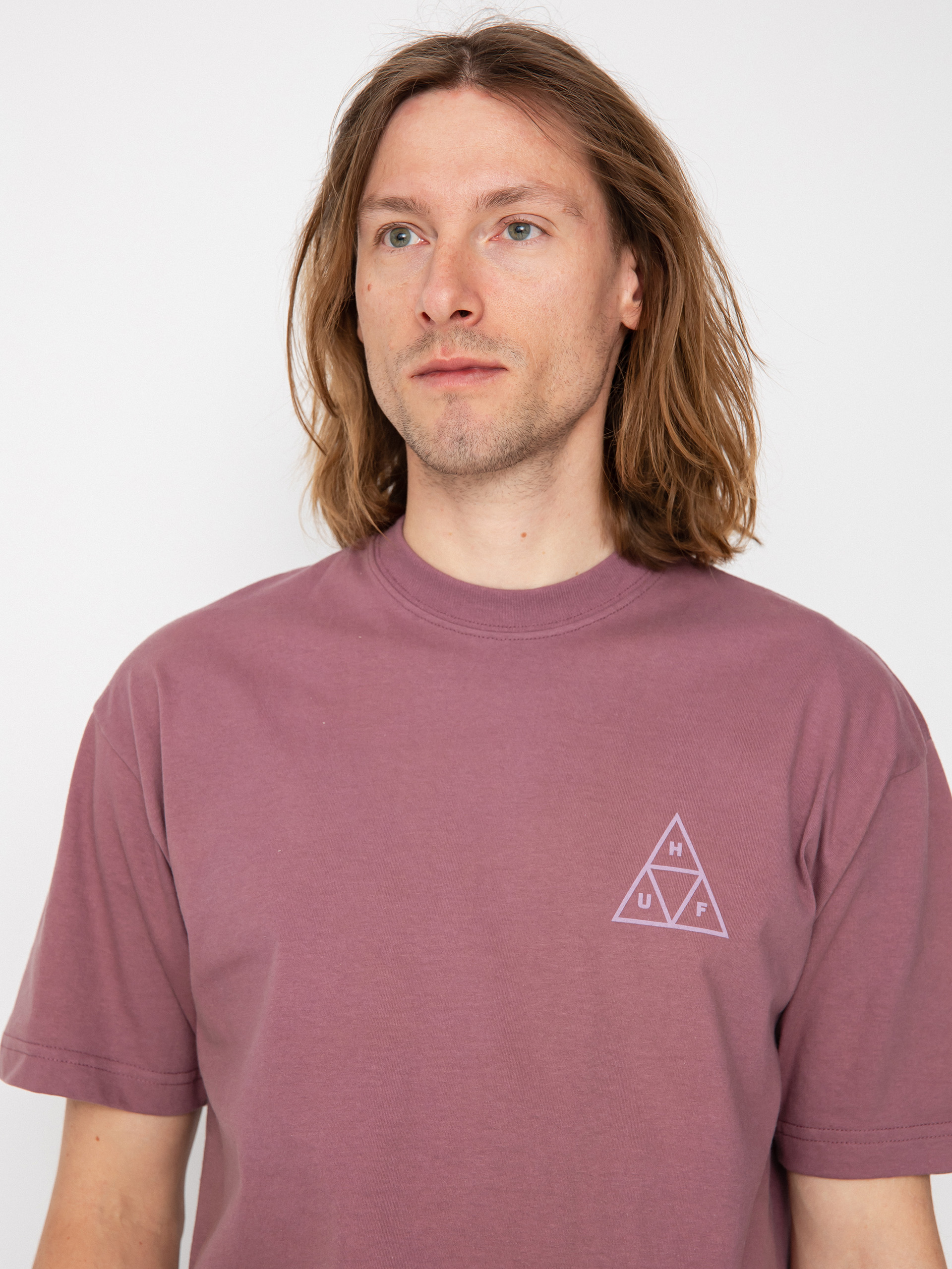 Tricou HUF Triple Triangle (mauve)