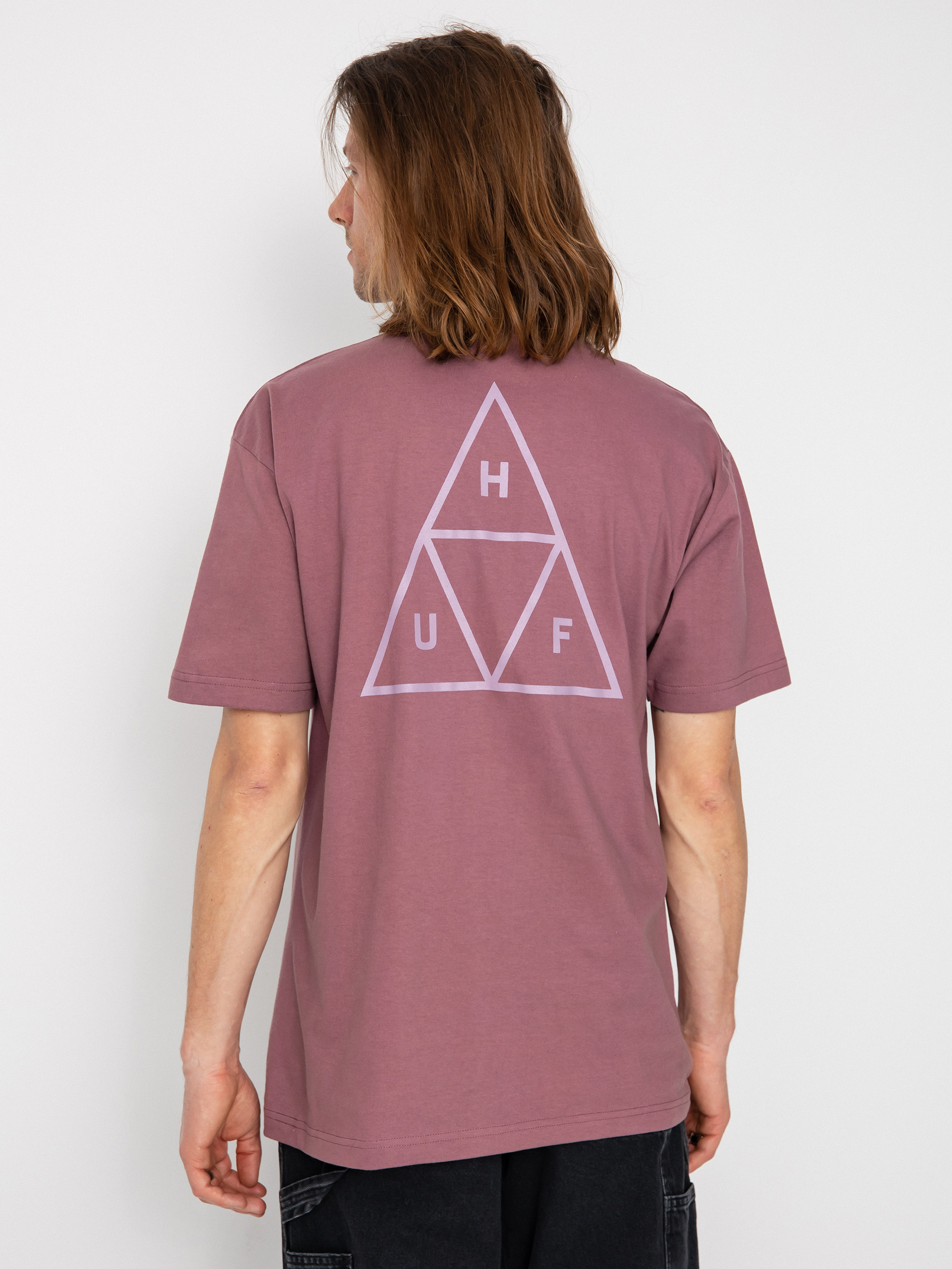 Tricou HUF Triple Triangle (mauve)