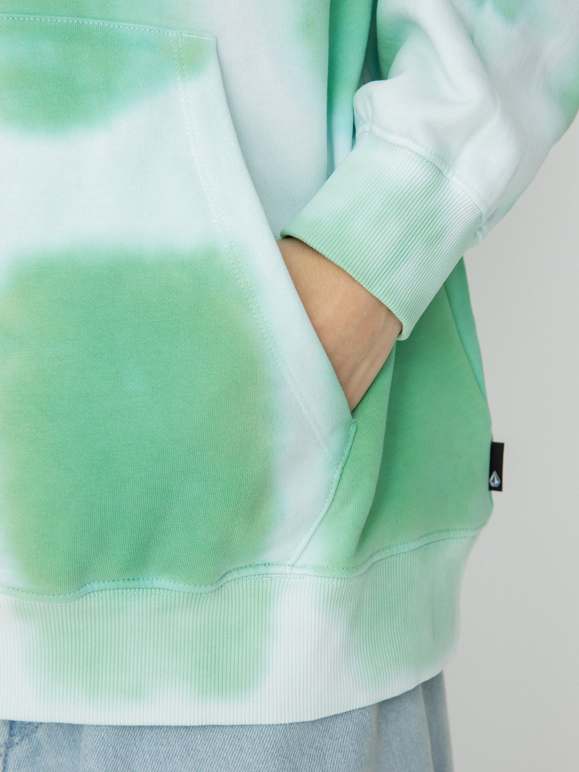 Hanorac cu glugă Volcom Trippin Dye HD (bottle green)