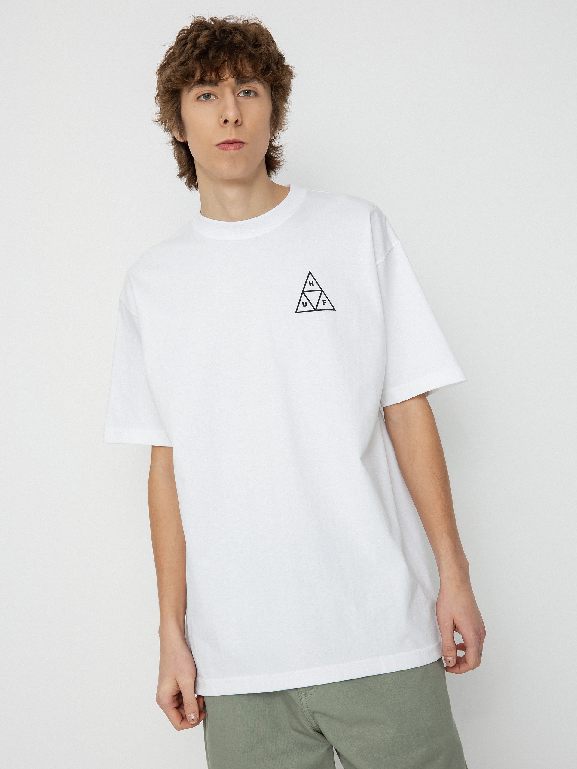 Tricou HUF Triple Triangle (white)