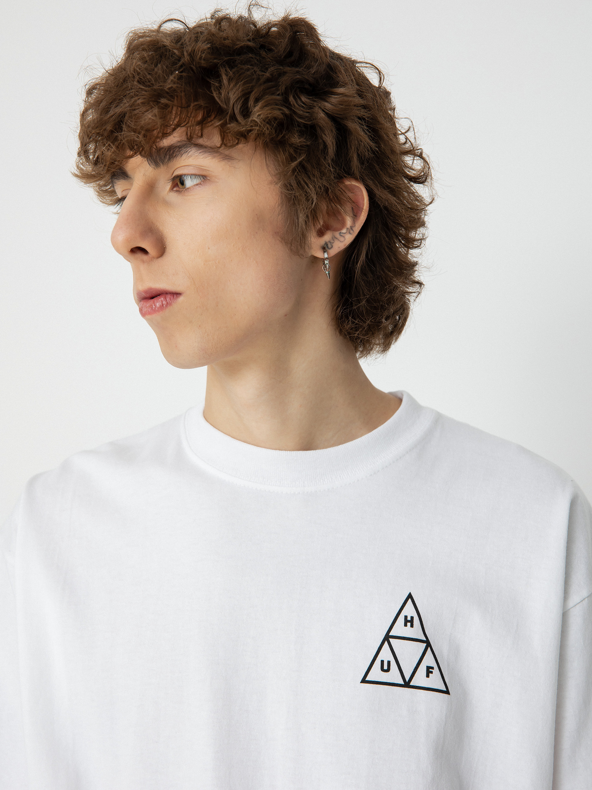 Tricou HUF Triple Triangle (white)