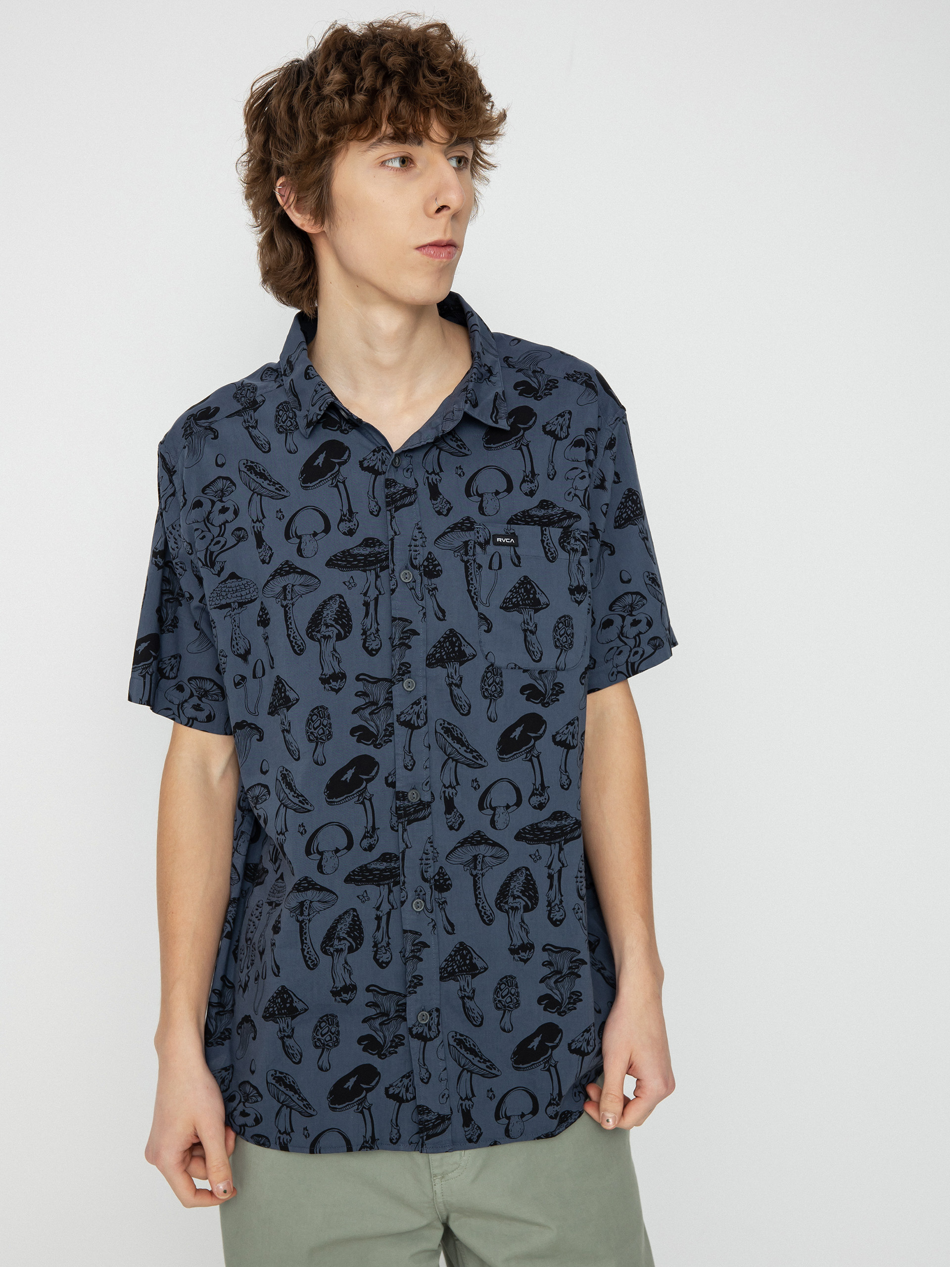 Cămașă RVCA Matus Mushroom (moody blue)