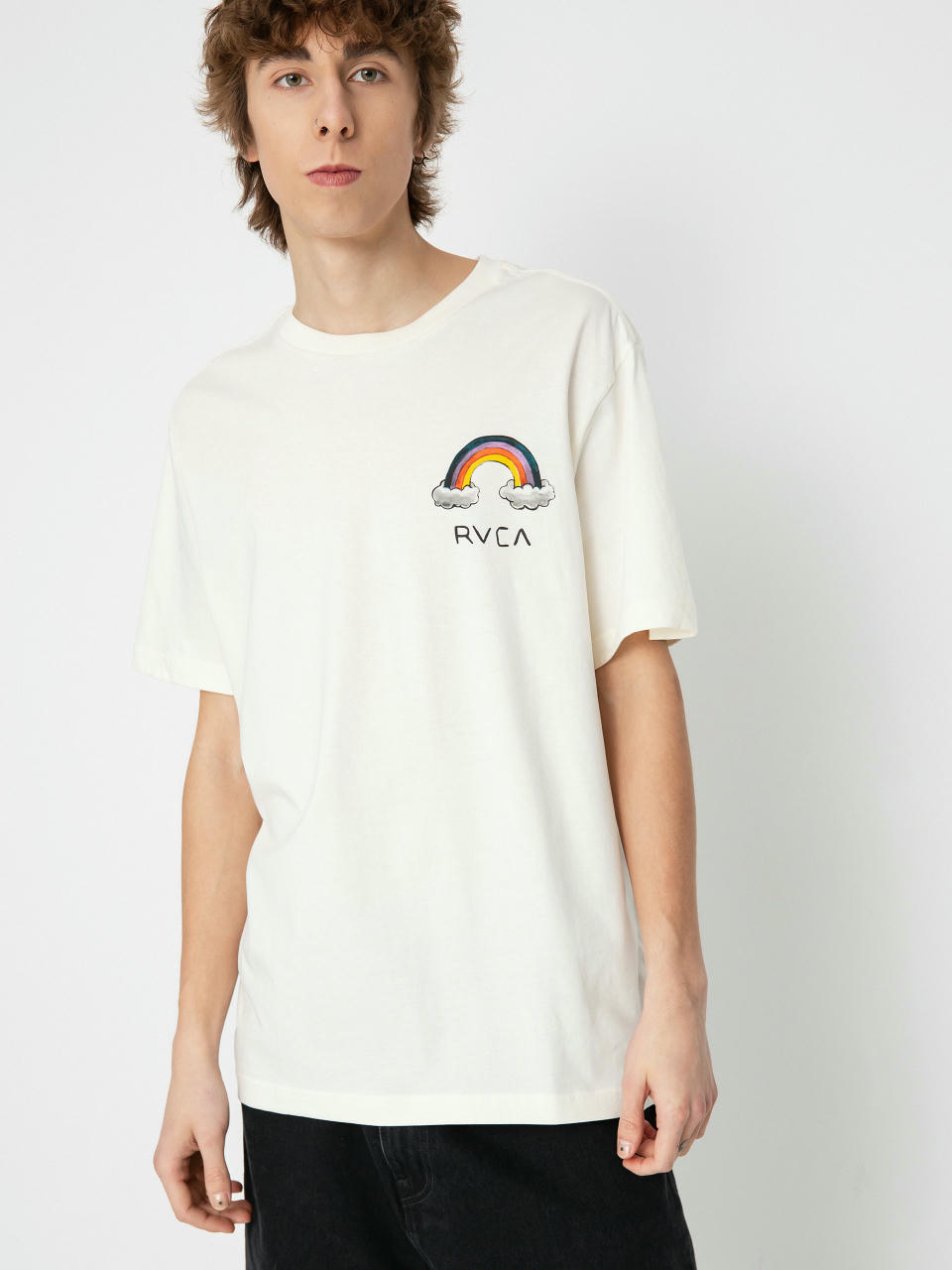 Tricou RVCA Rainbow Connection (antique white)