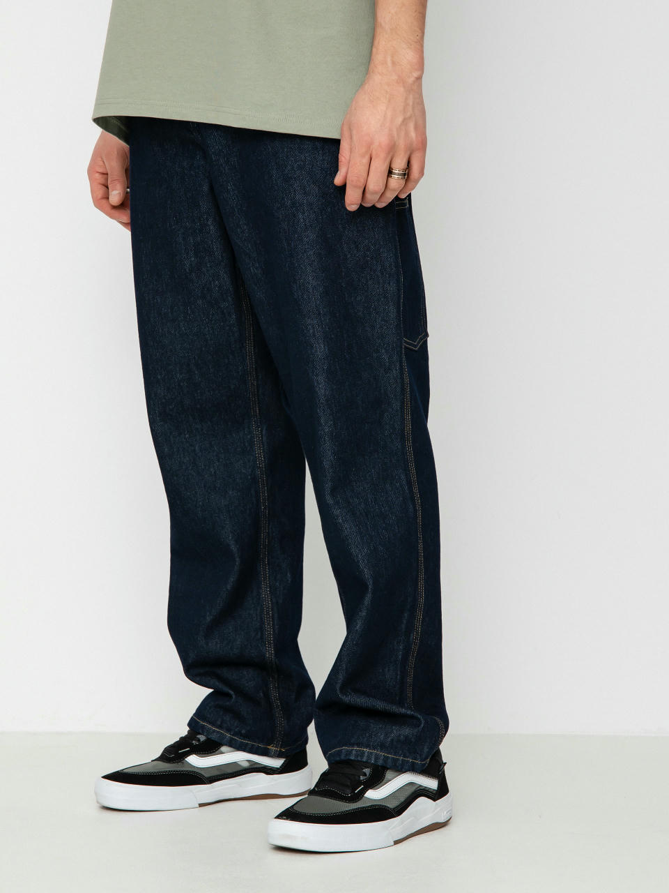 Pantaloni Carhartt WIP Single Knee (blue)