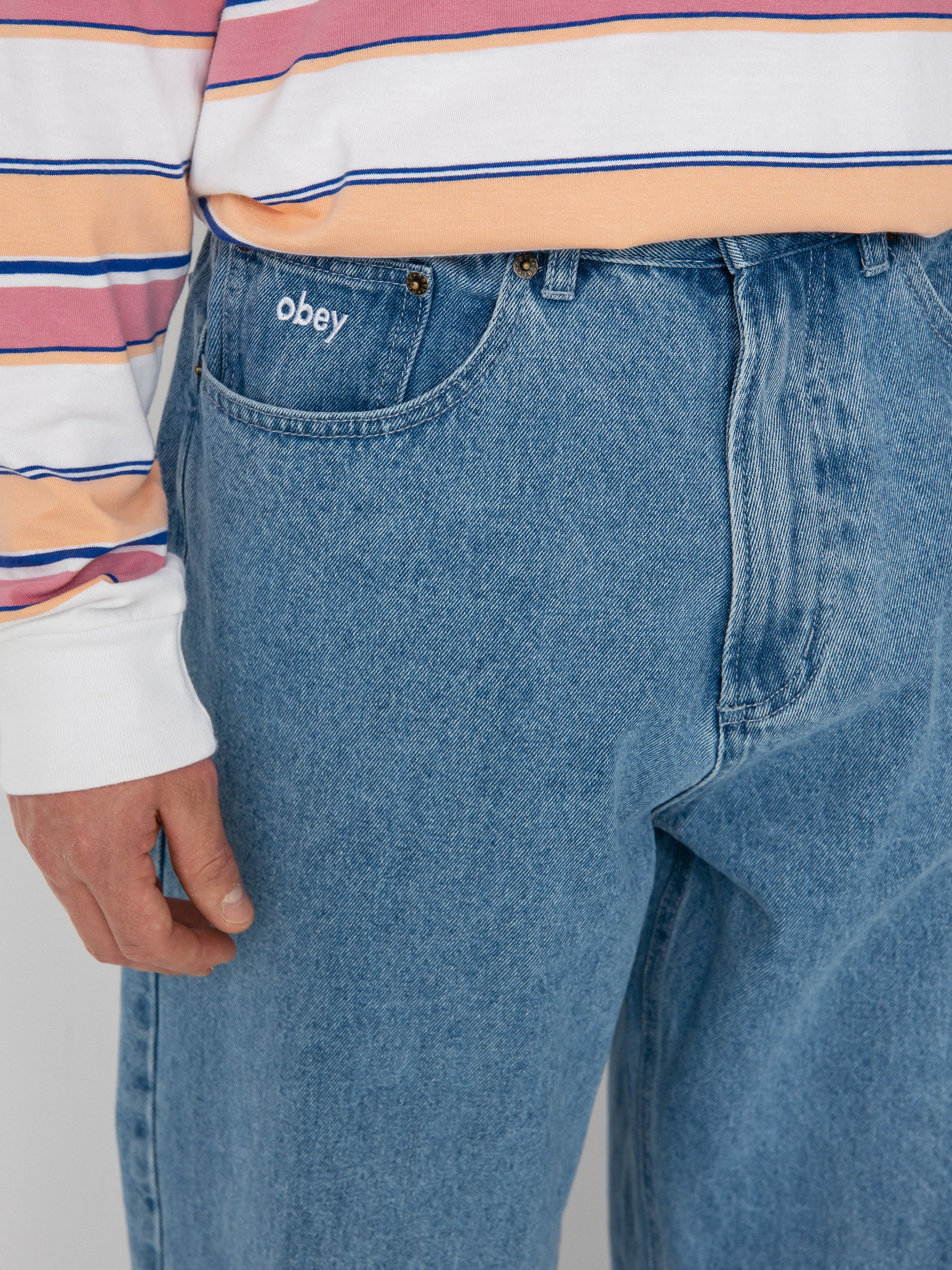 Pantaloni OBEY Bigwig (light indigo)