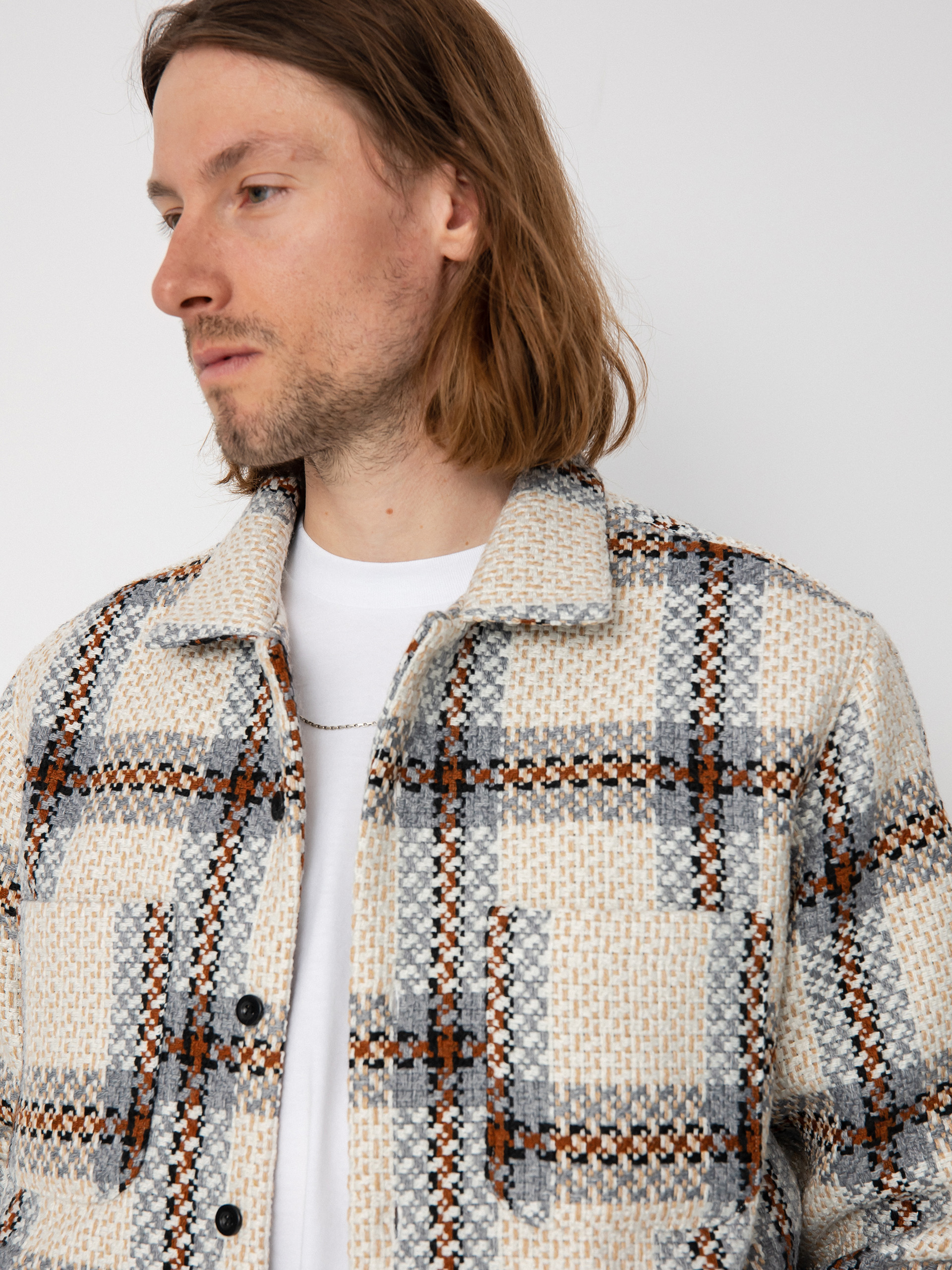 Geacă OBEY District (irish cream multi)