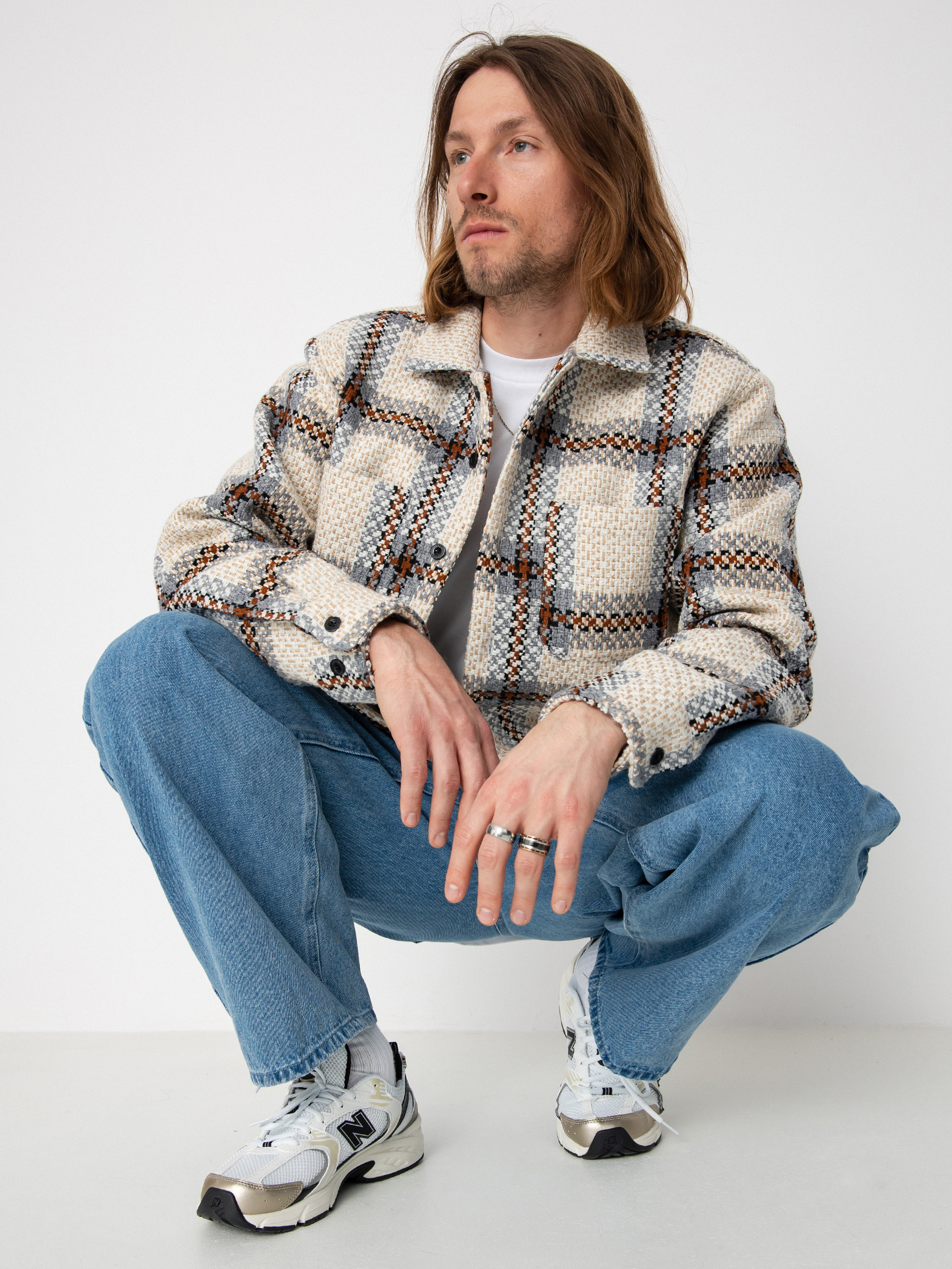 Geacă OBEY District (irish cream multi)