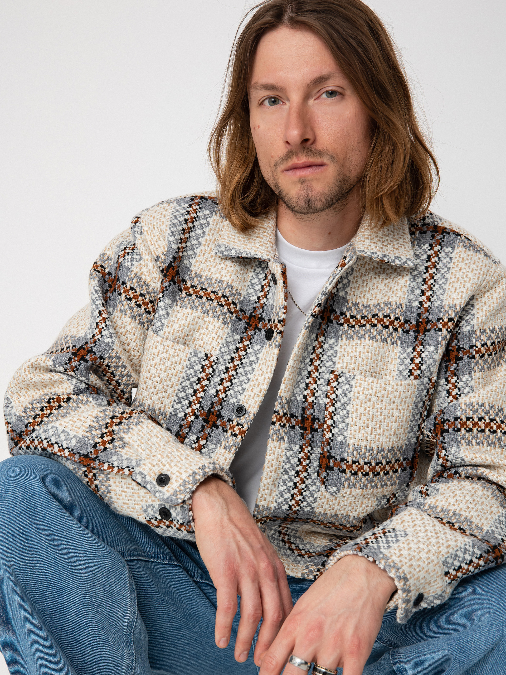 Geacă OBEY District (irish cream multi)